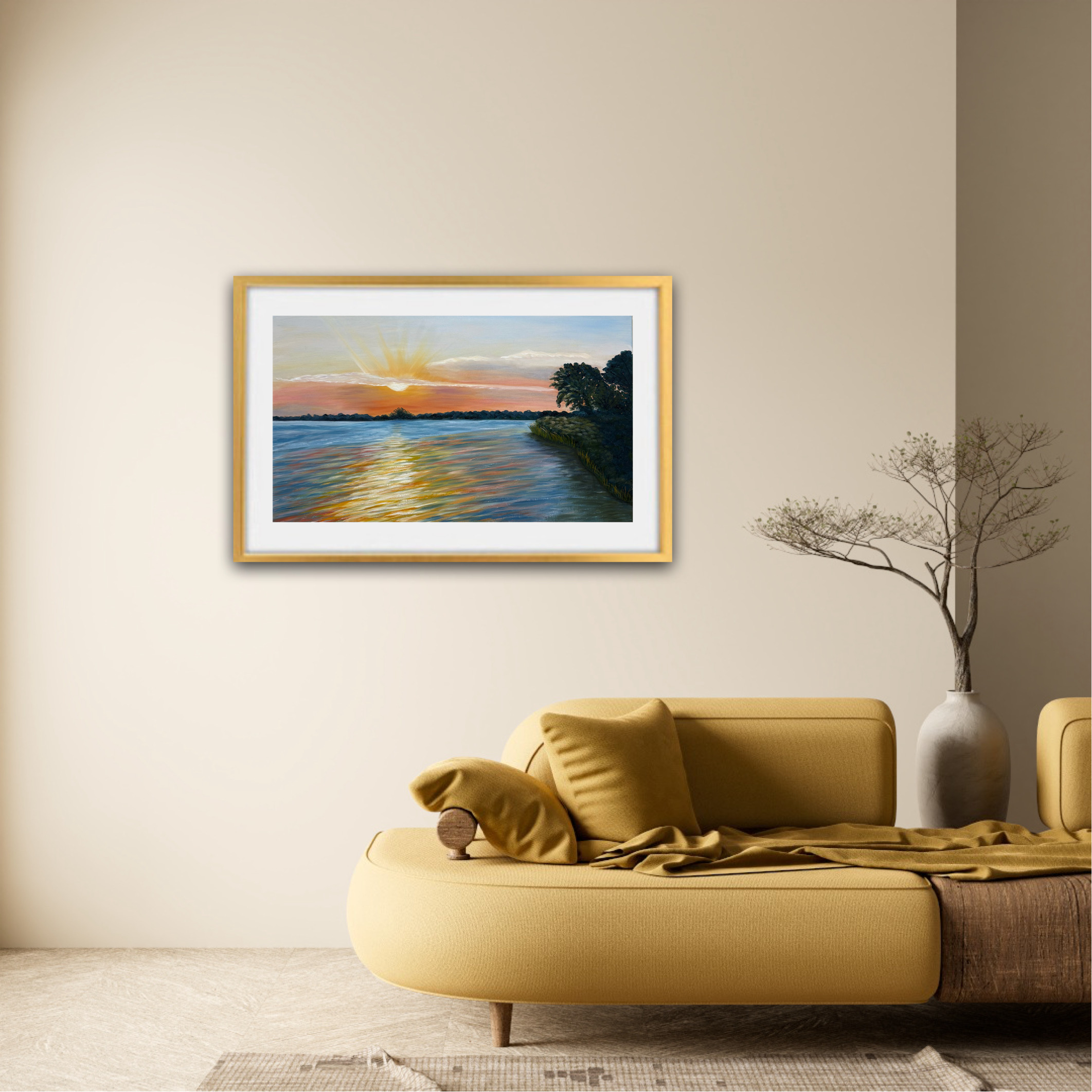 “Evening Glory” – Original Sunset Landscape Oil Painting