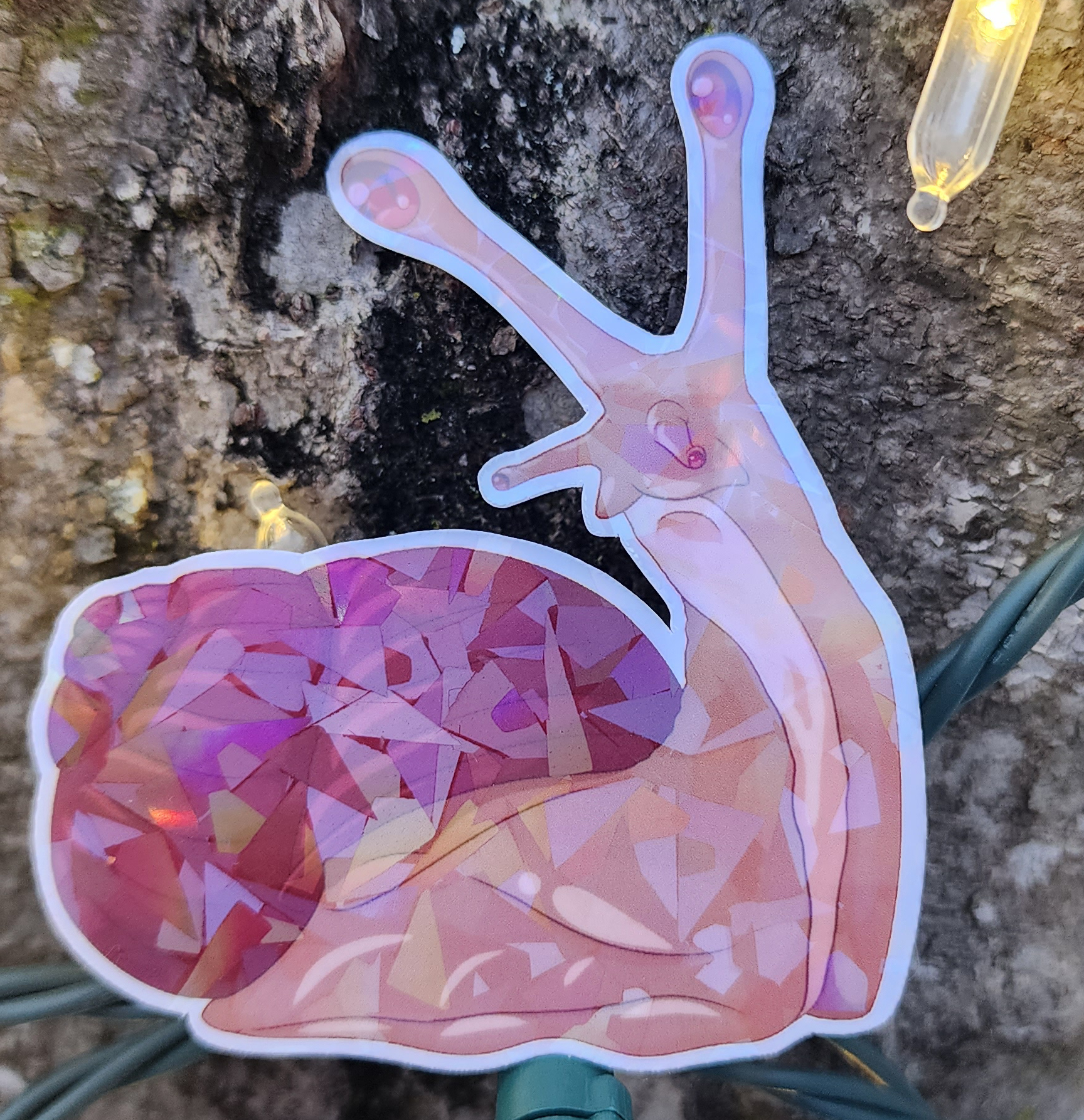 Red Snail Looking Back