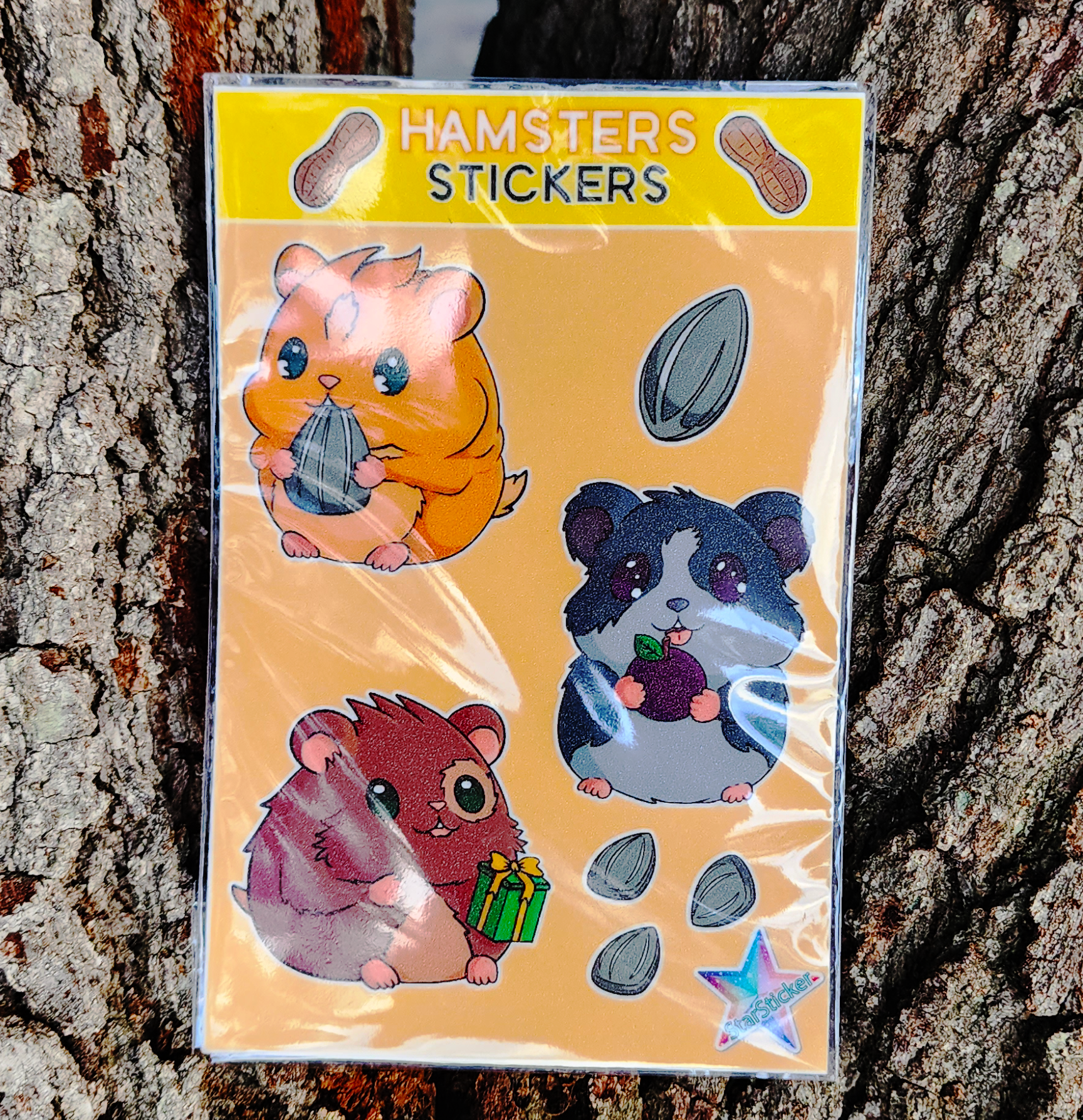 Hamster Sticker Sheet (Orange, Brown, and Black)