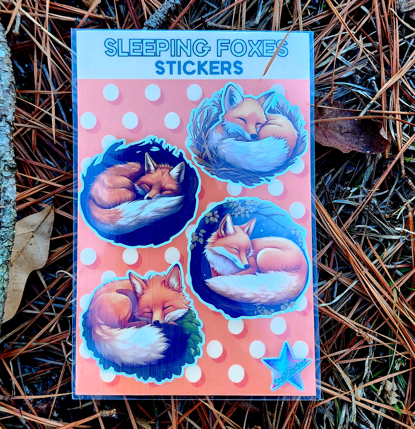 Sleeping Foxes Sticker Sheet