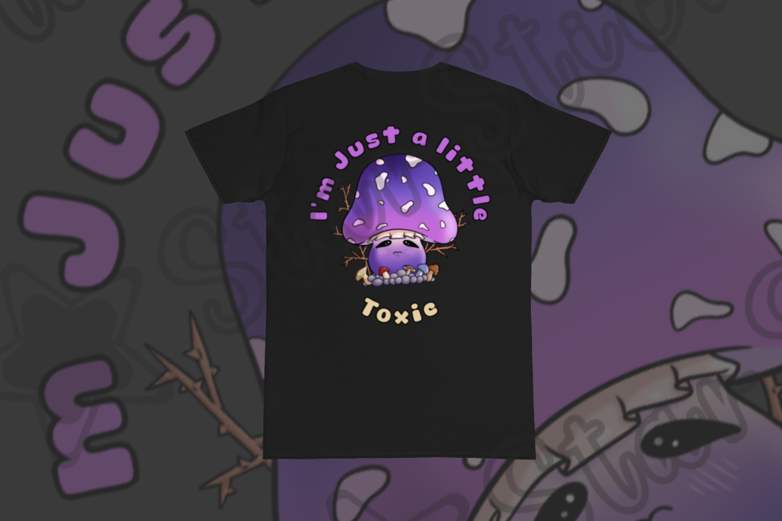 Purple Mushroom Graphic T-Shirt | I'm just a little toxic