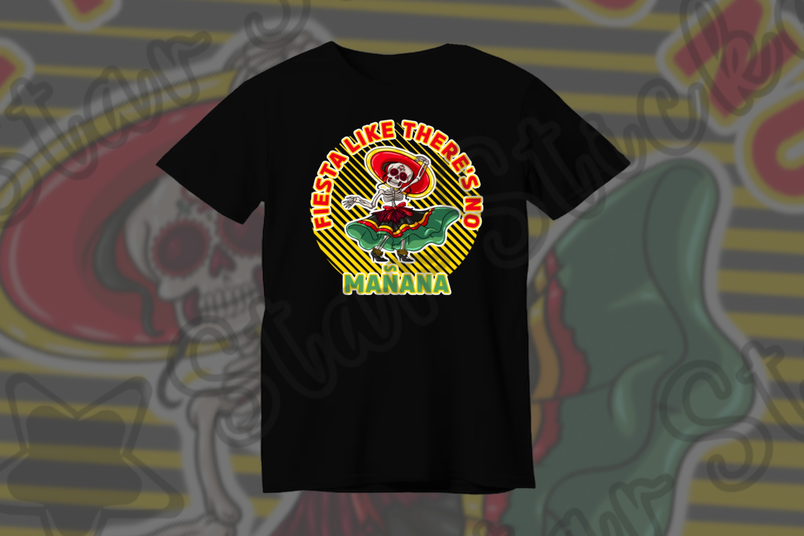 Fiesta Like There's No Mañana T-Shirt ( Yellow version )