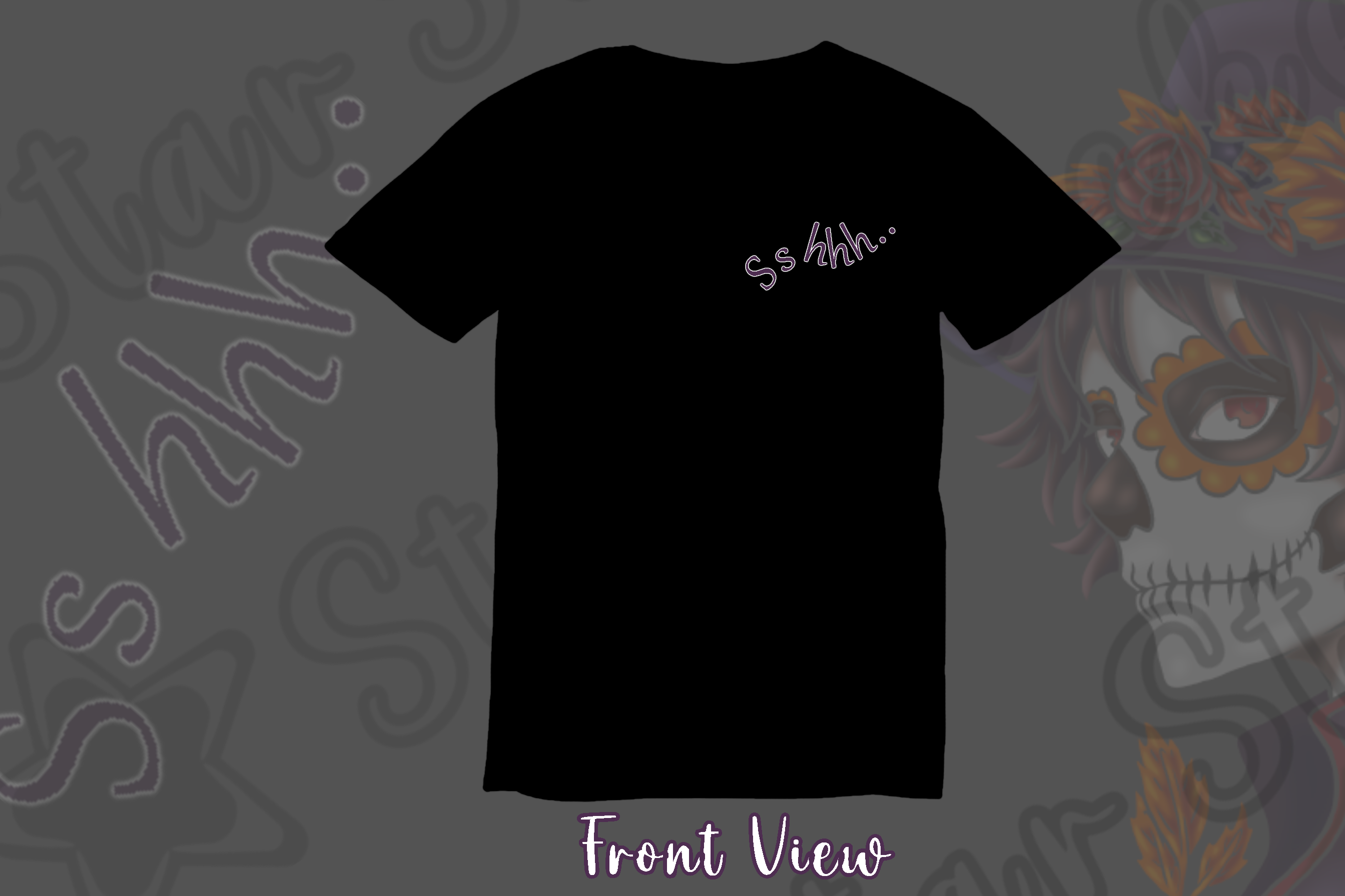 Sshhh.. I work in silence Dark Gothic Graphic T-Shirt