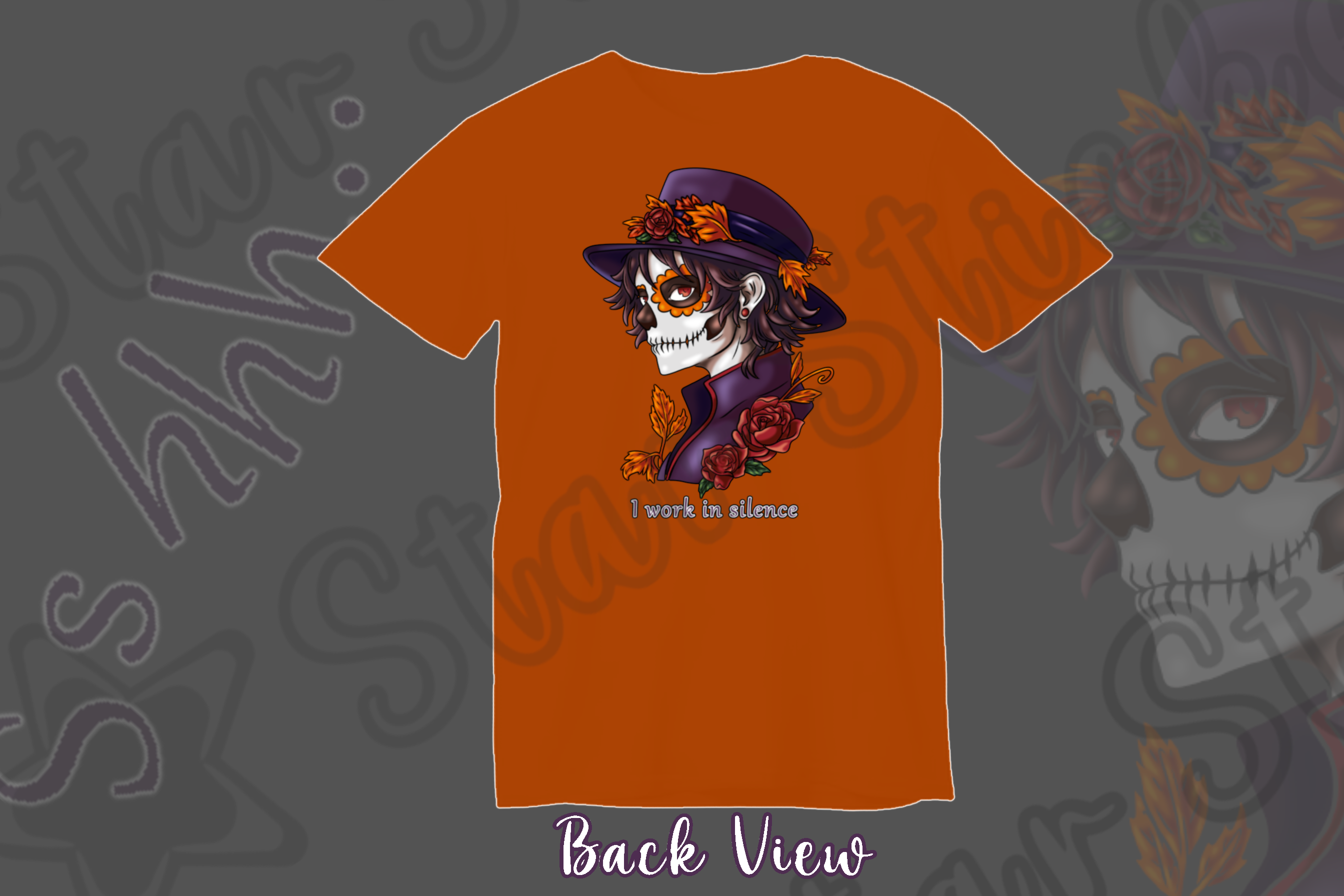 Sshhh.. I work in silence Dark Gothic Graphic T-Shirt