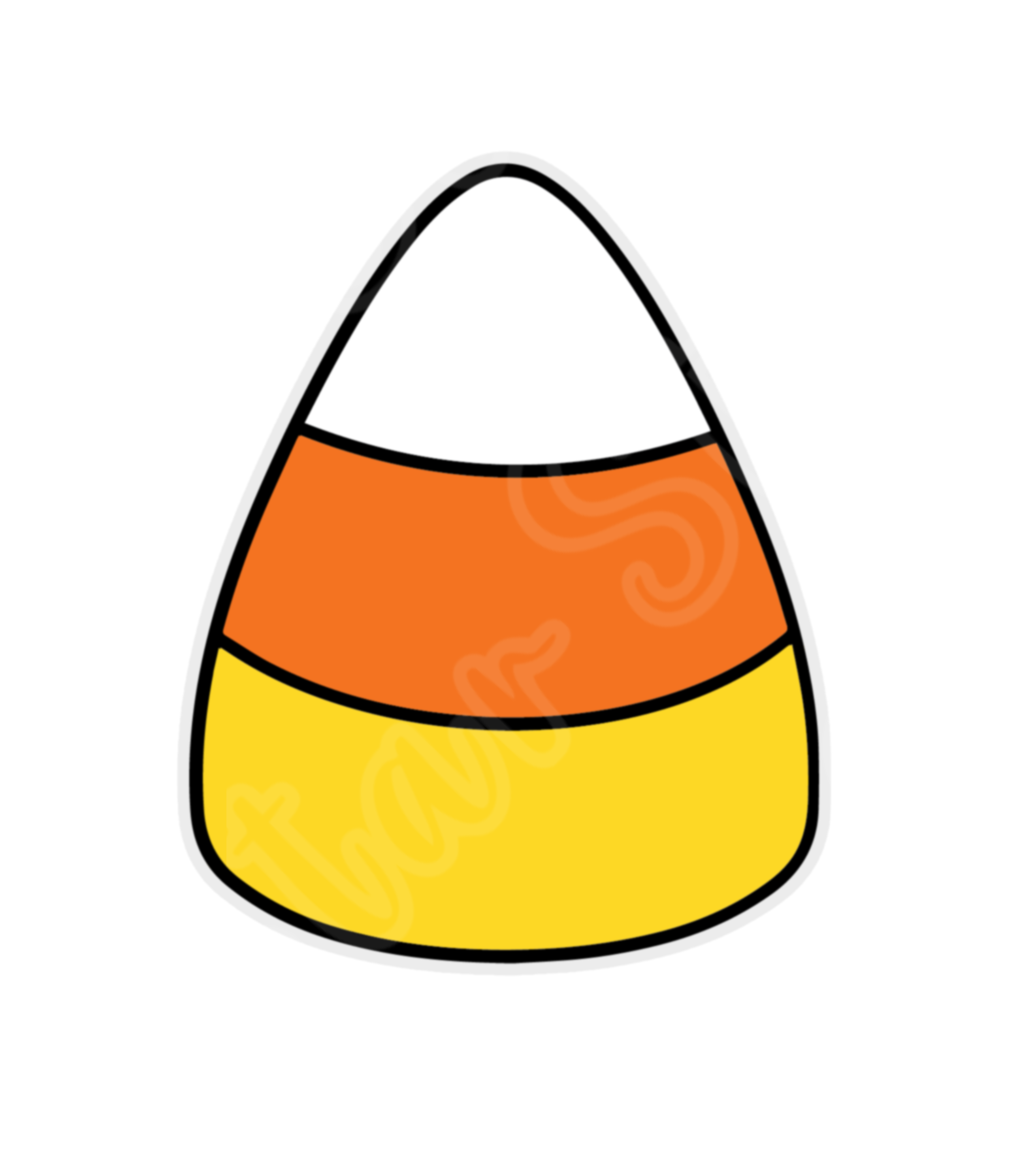 Candy Corn Single Sticker 2 x 2.5