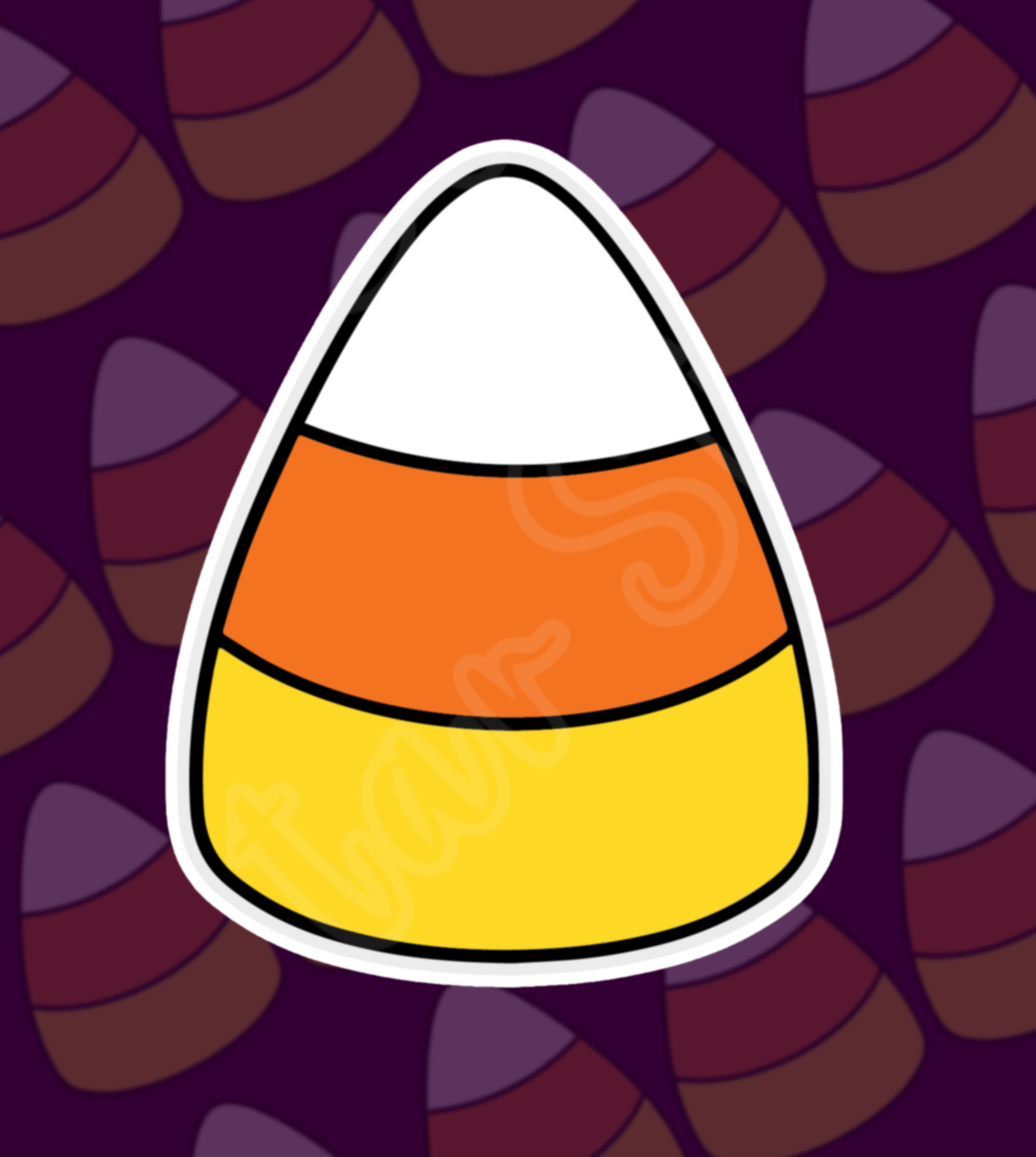 Candy Corn Single Sticker 2 x 2.5