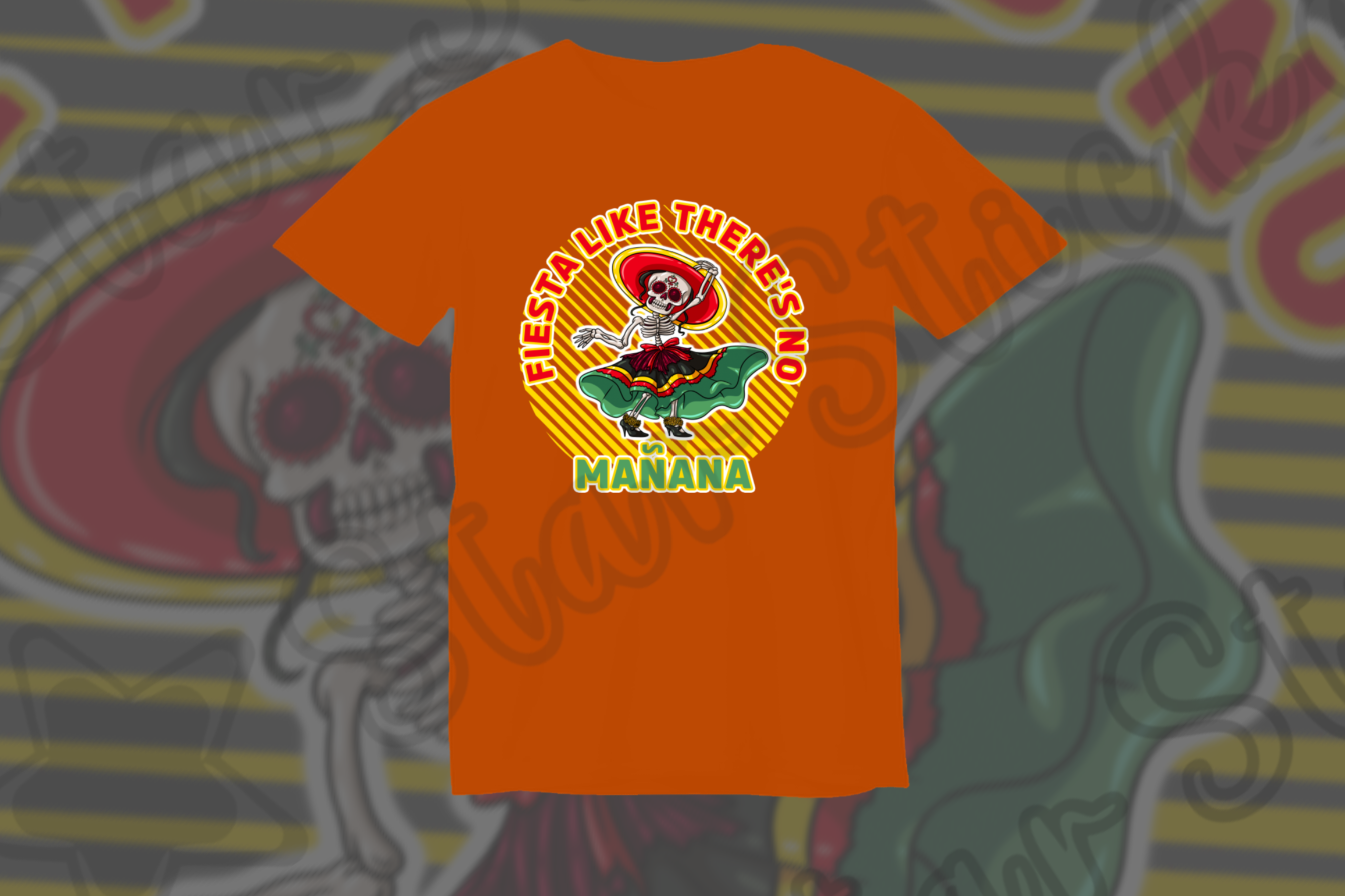 Fiesta Like There's No Mañana T-Shirt ( Yellow version )