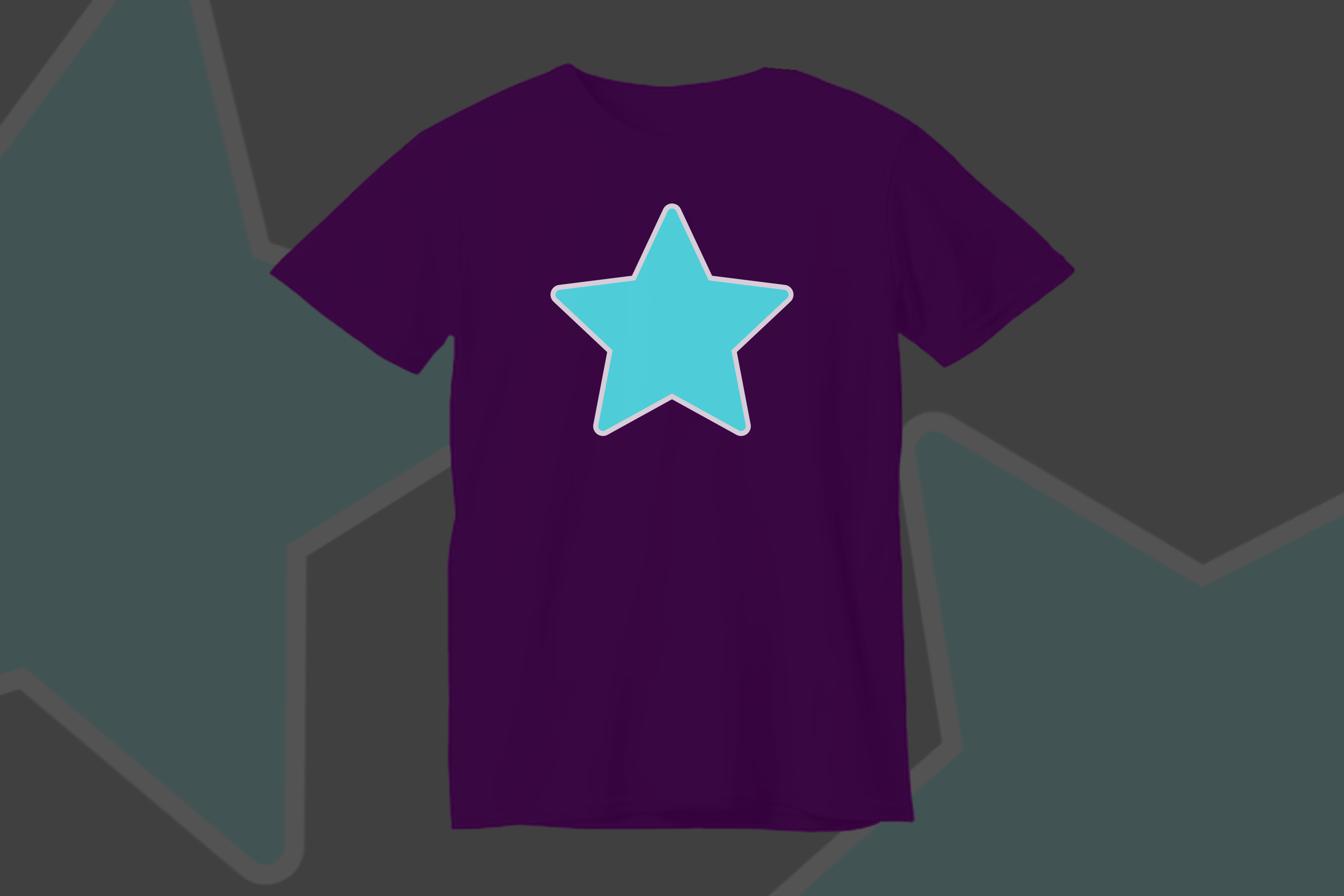 Black T-Shirt with Blue Star