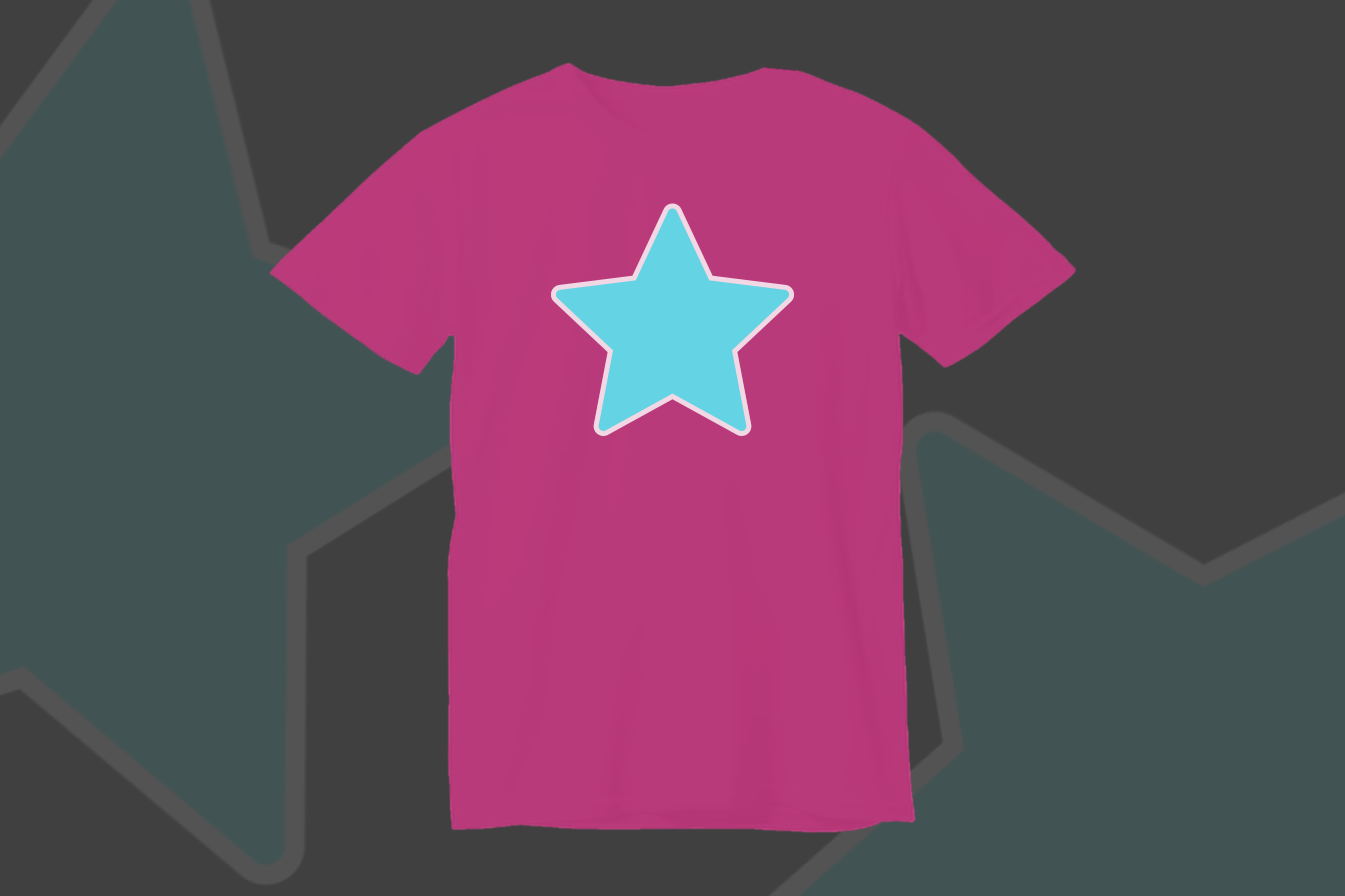 Black T-Shirt with Blue Star