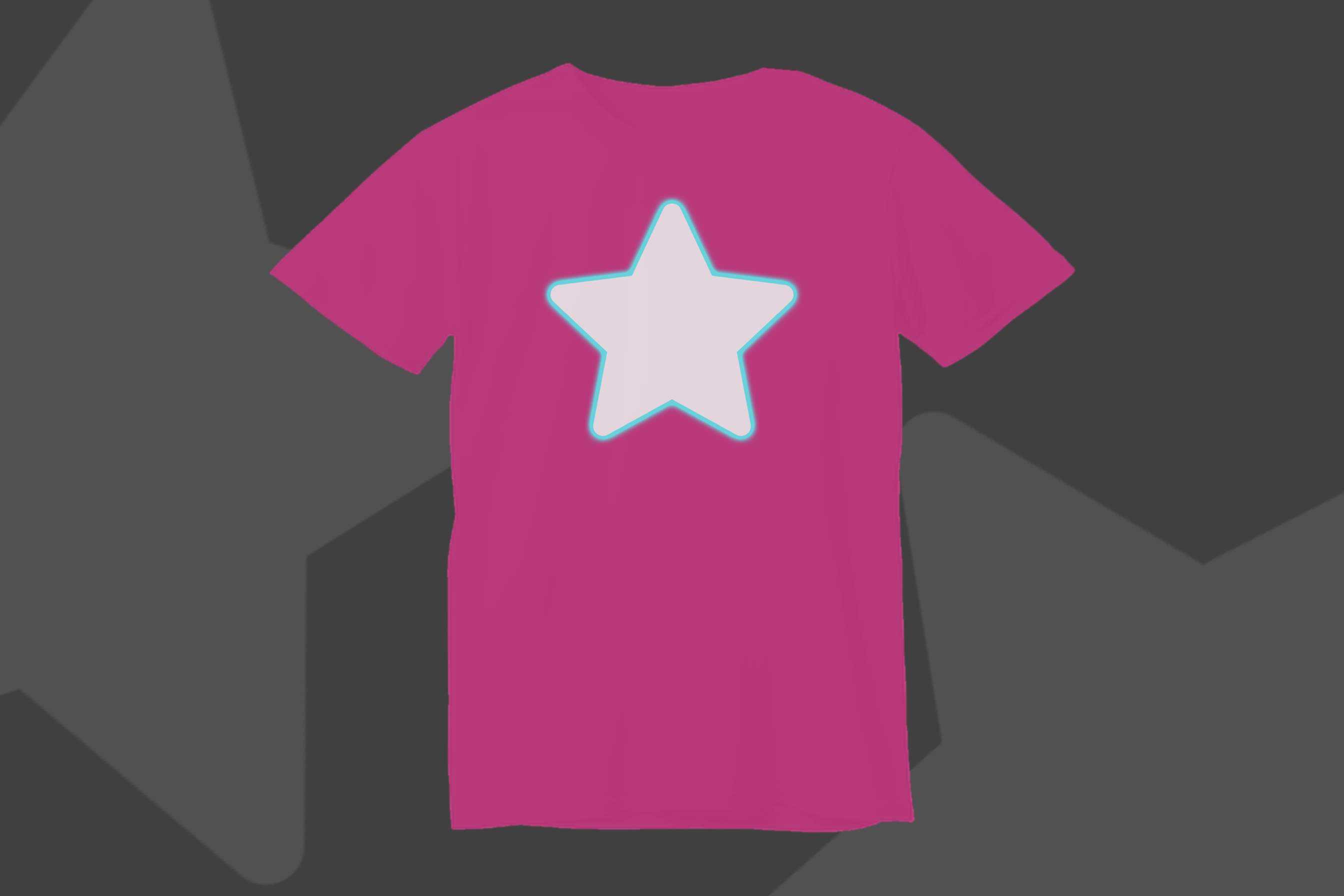 Black T-Shirt with White Star