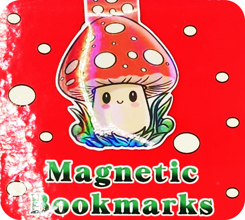 Red Cap Magnetic Bookmarks 1.4 x 3.5 in