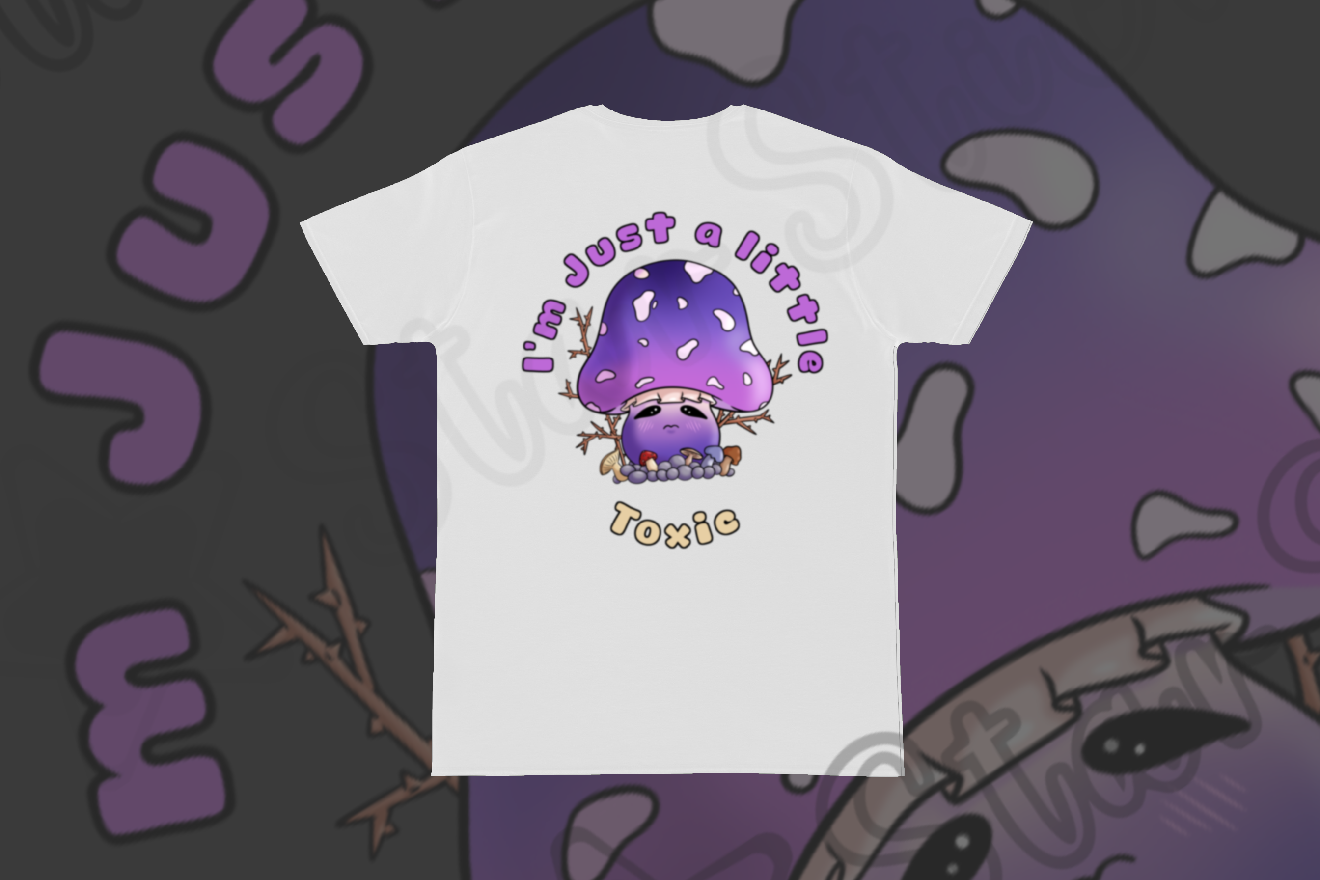 Purple Mushroom Graphic T-Shirt | I'm just a little toxic