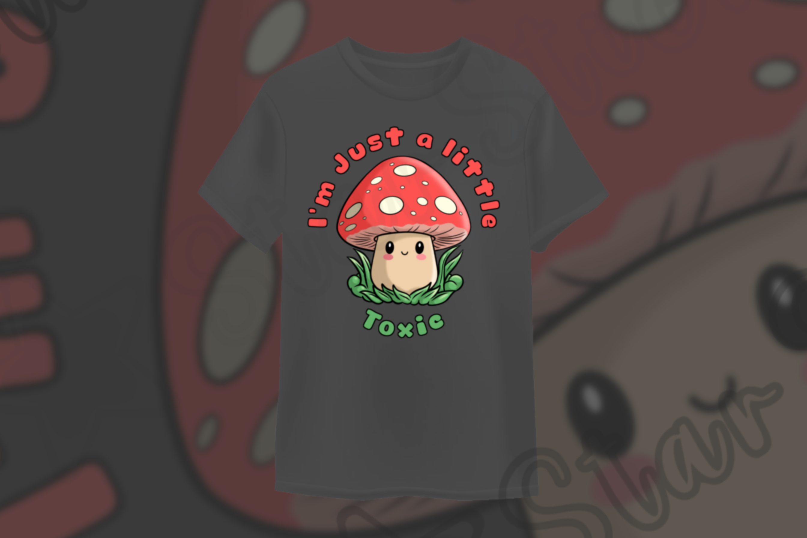 Red Mushroom Graphic T-Shirt | I'm just a little toxic