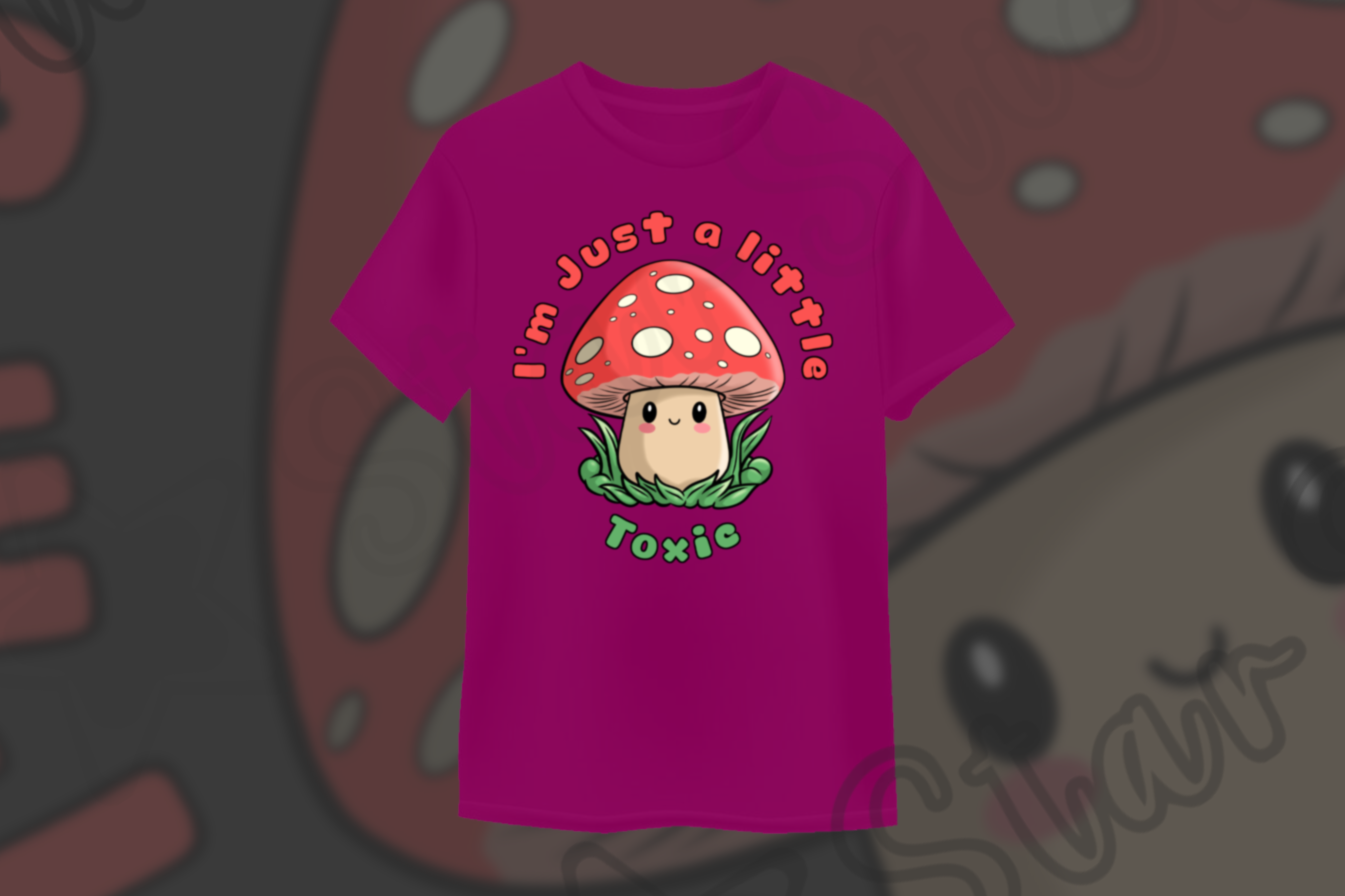 Red Mushroom Graphic T-Shirt | I'm just a little toxic