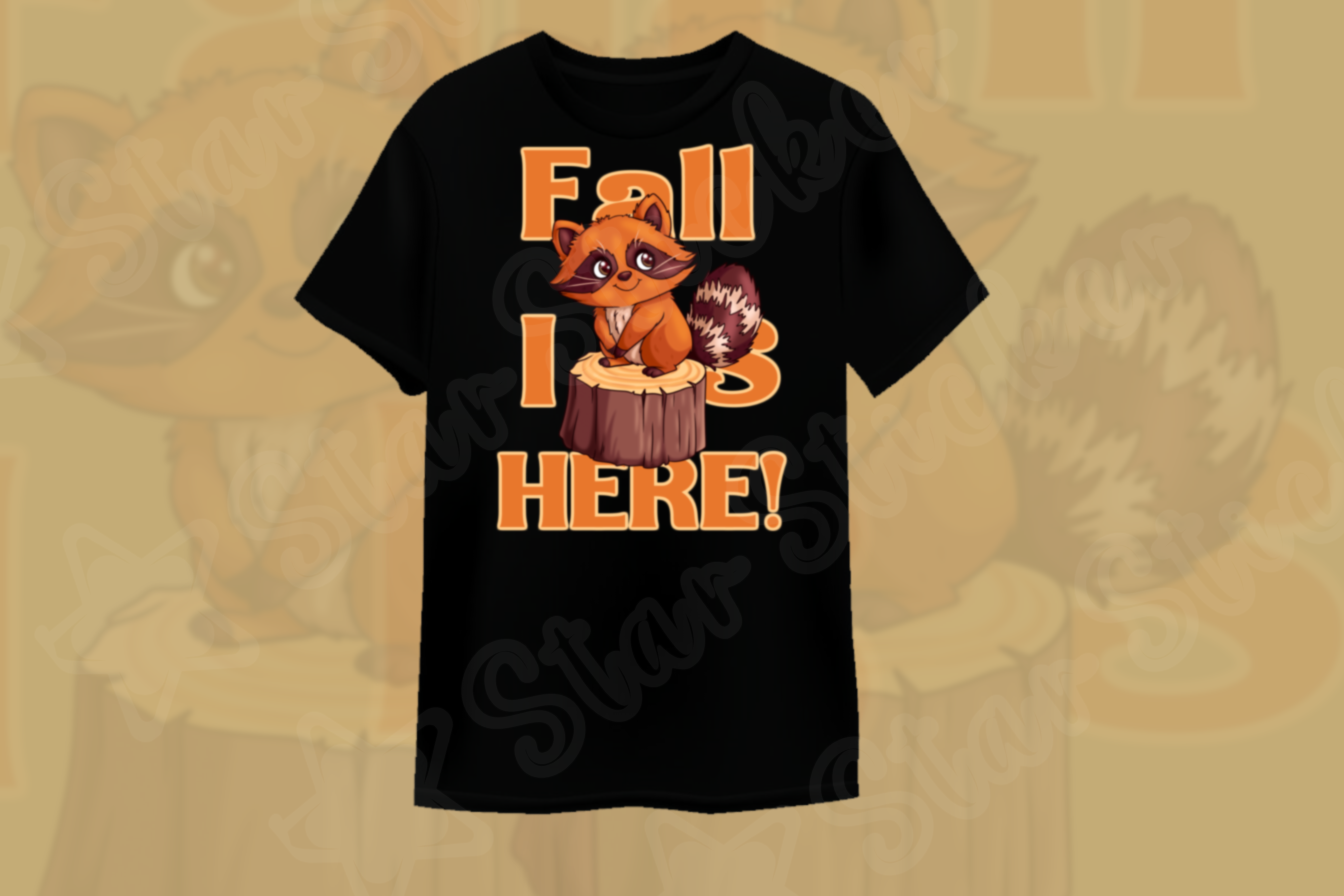Fall is Here Raccoon T-Shirt