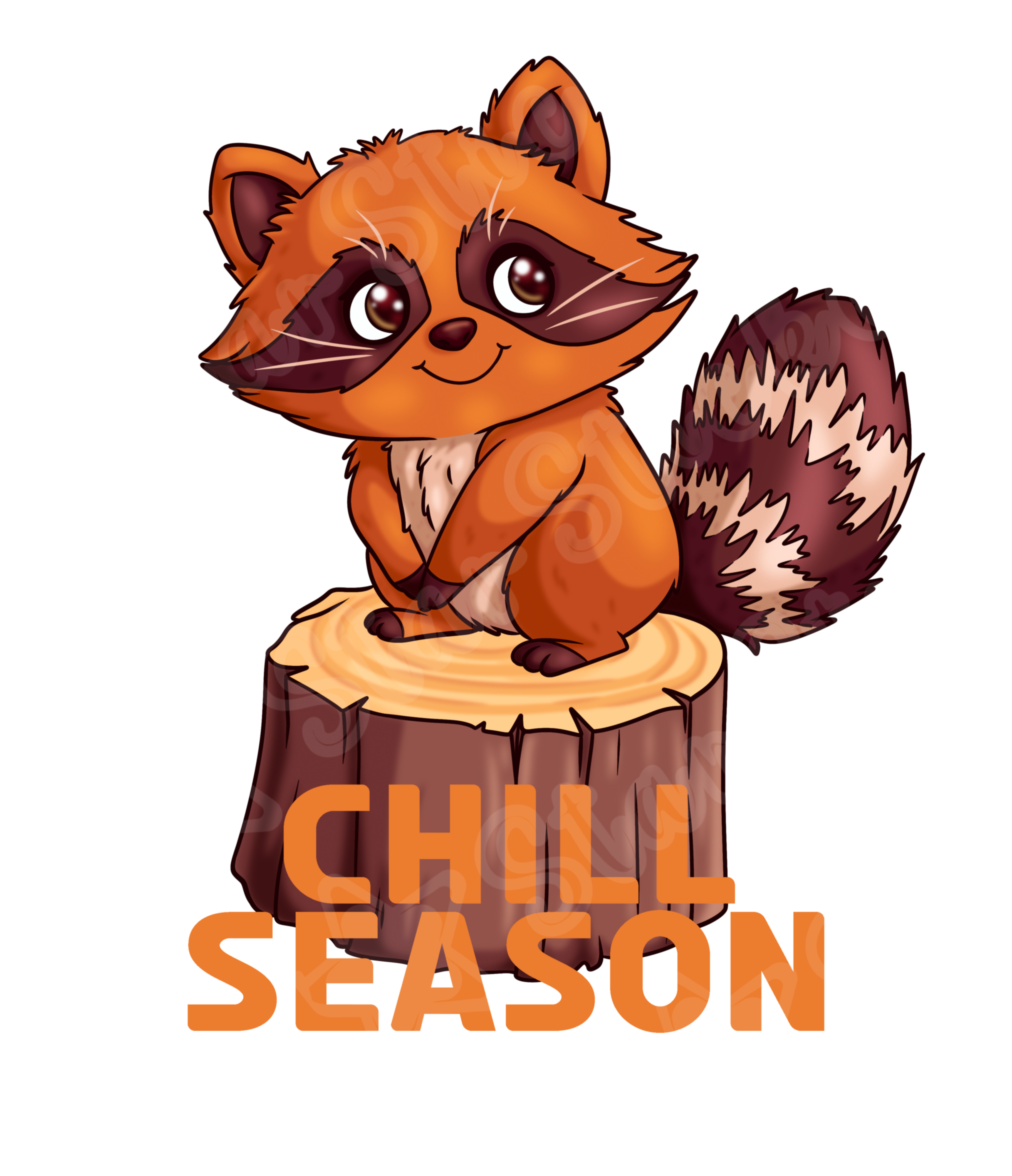 Chill Season Raccoon Sticker