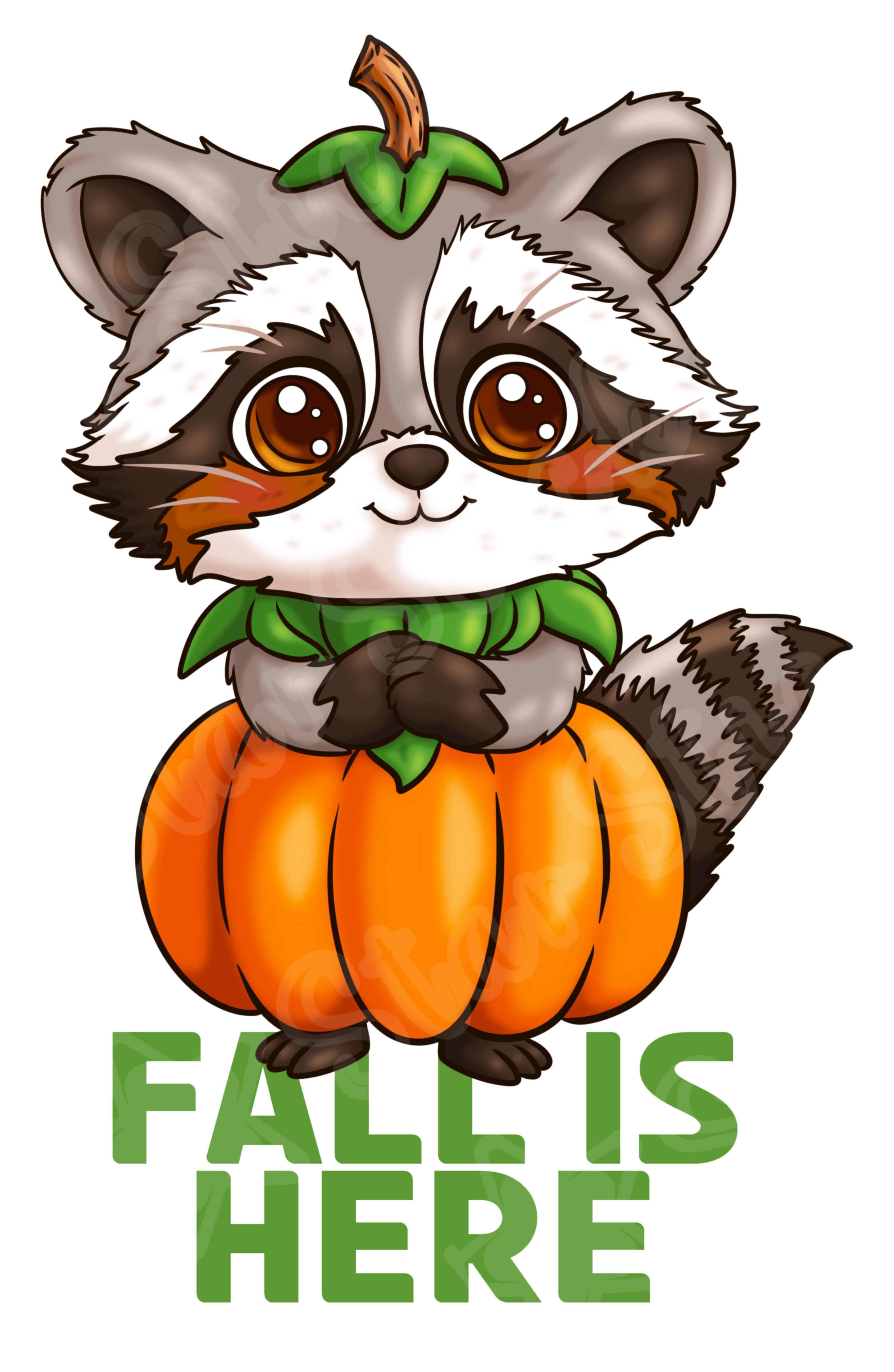 Fall baby Raccoon Sticker