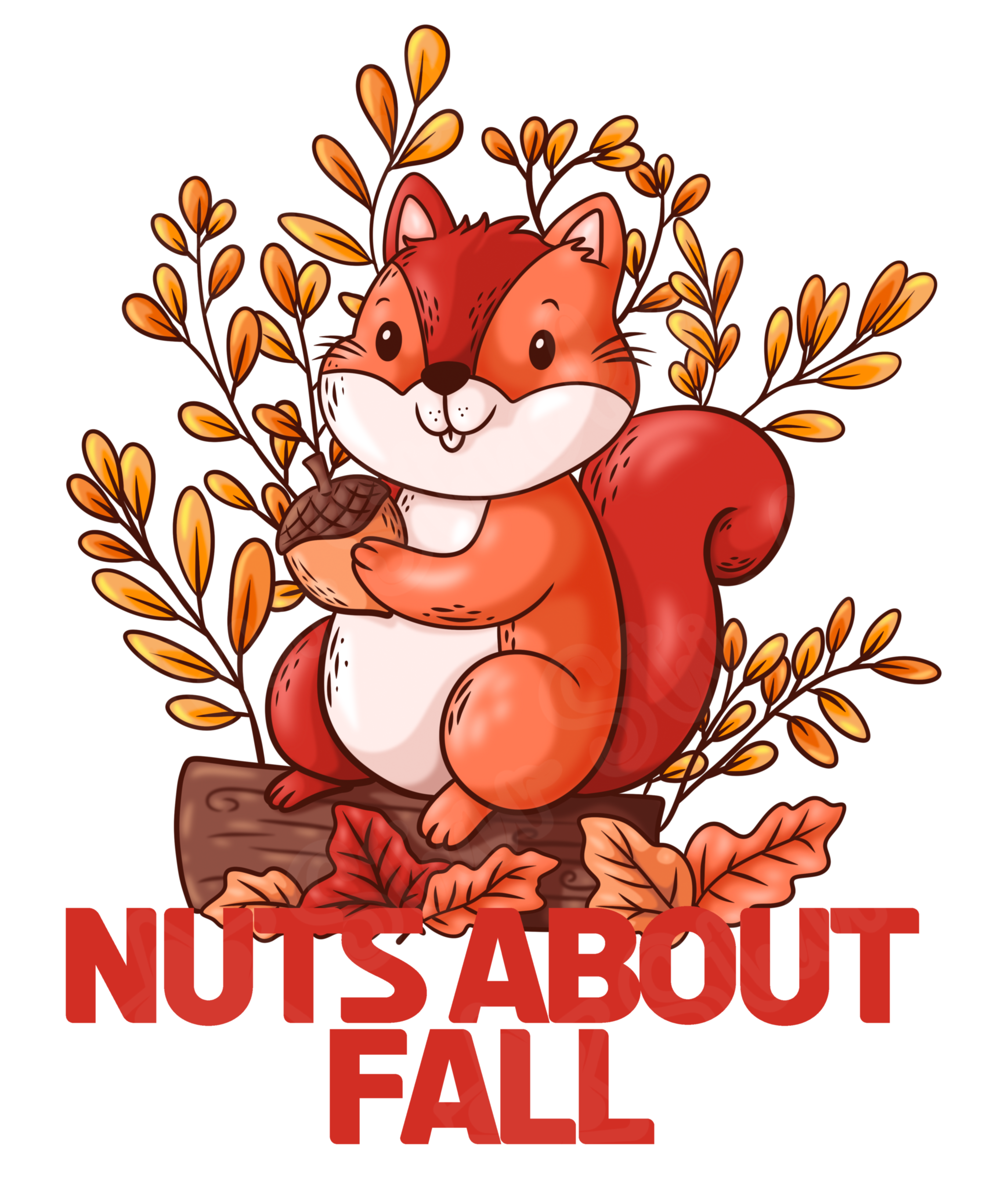 Cute Squirrel Fall Sticker