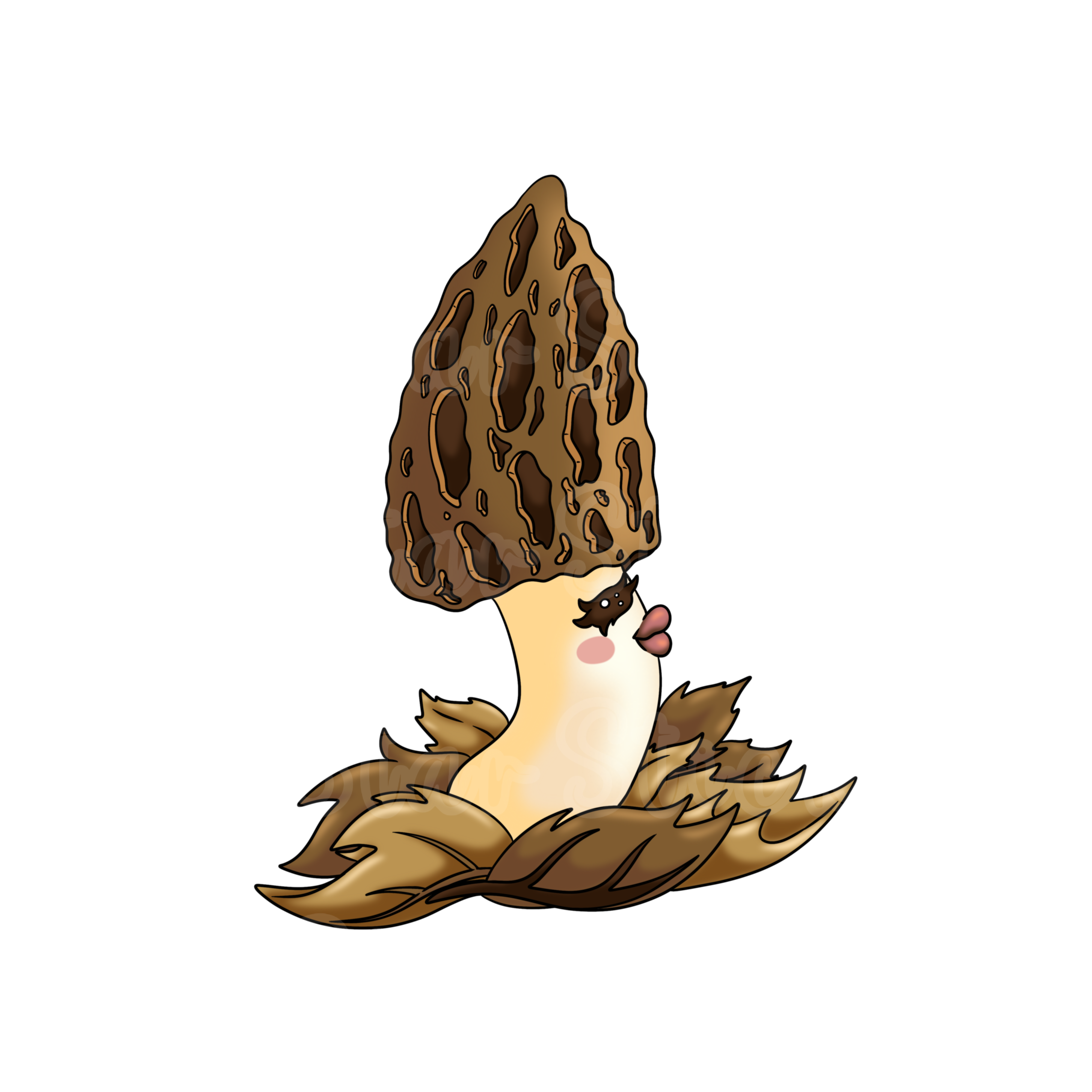 Cute Morel mushroom Sticker