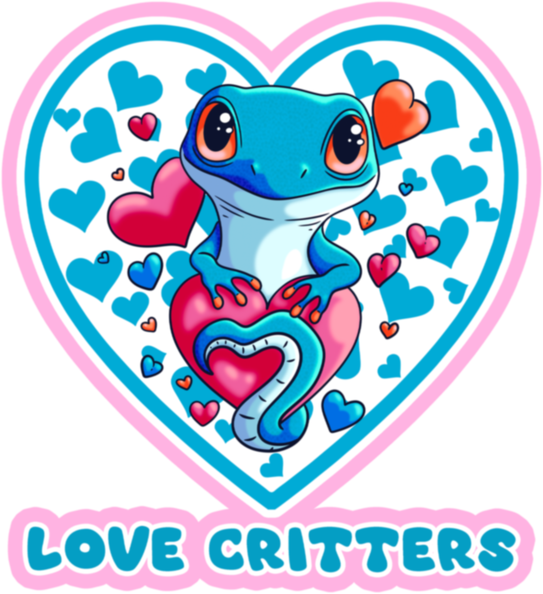 Love Critters Lizard Sticker