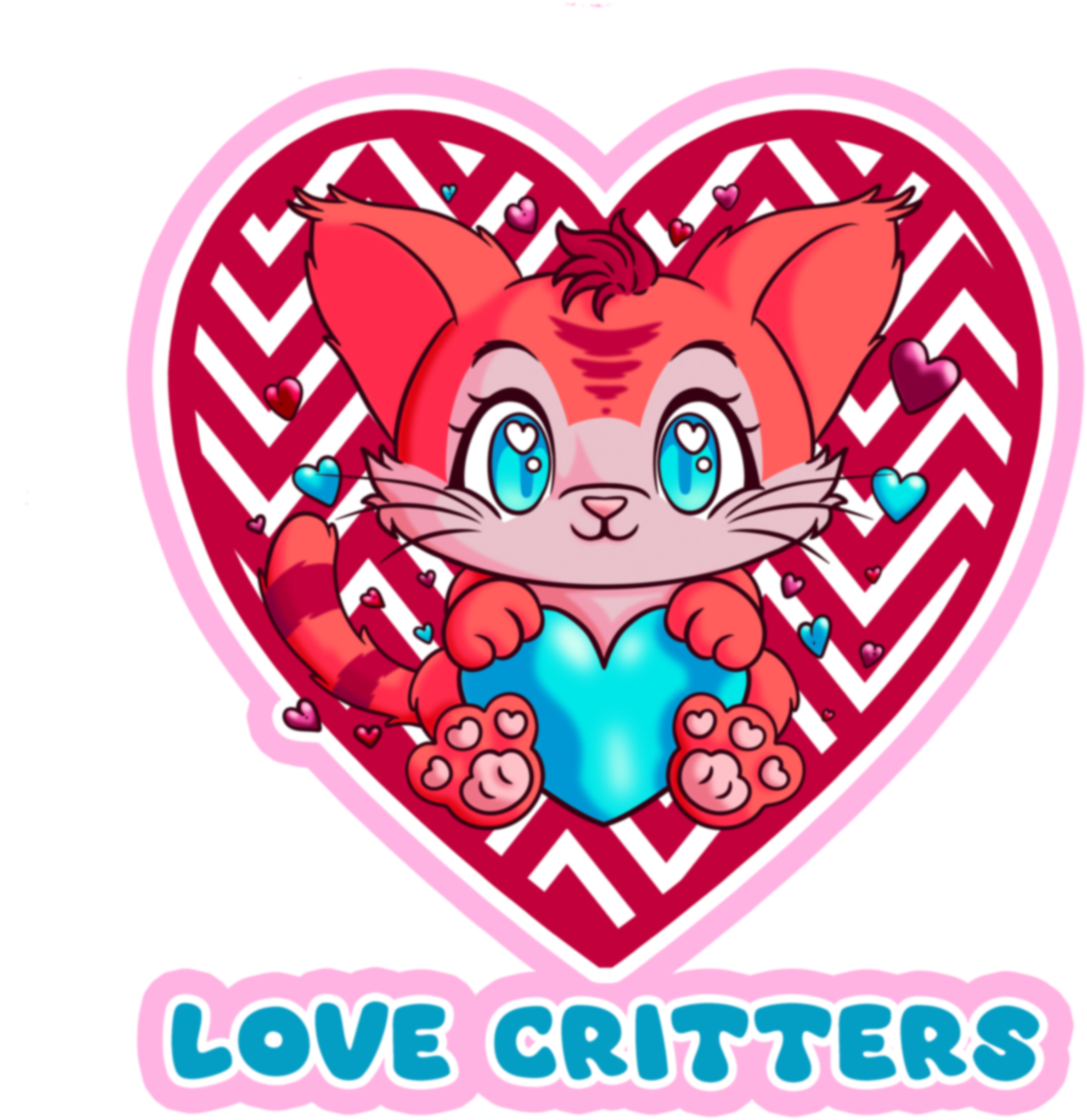 Love Critters Cat Sticker