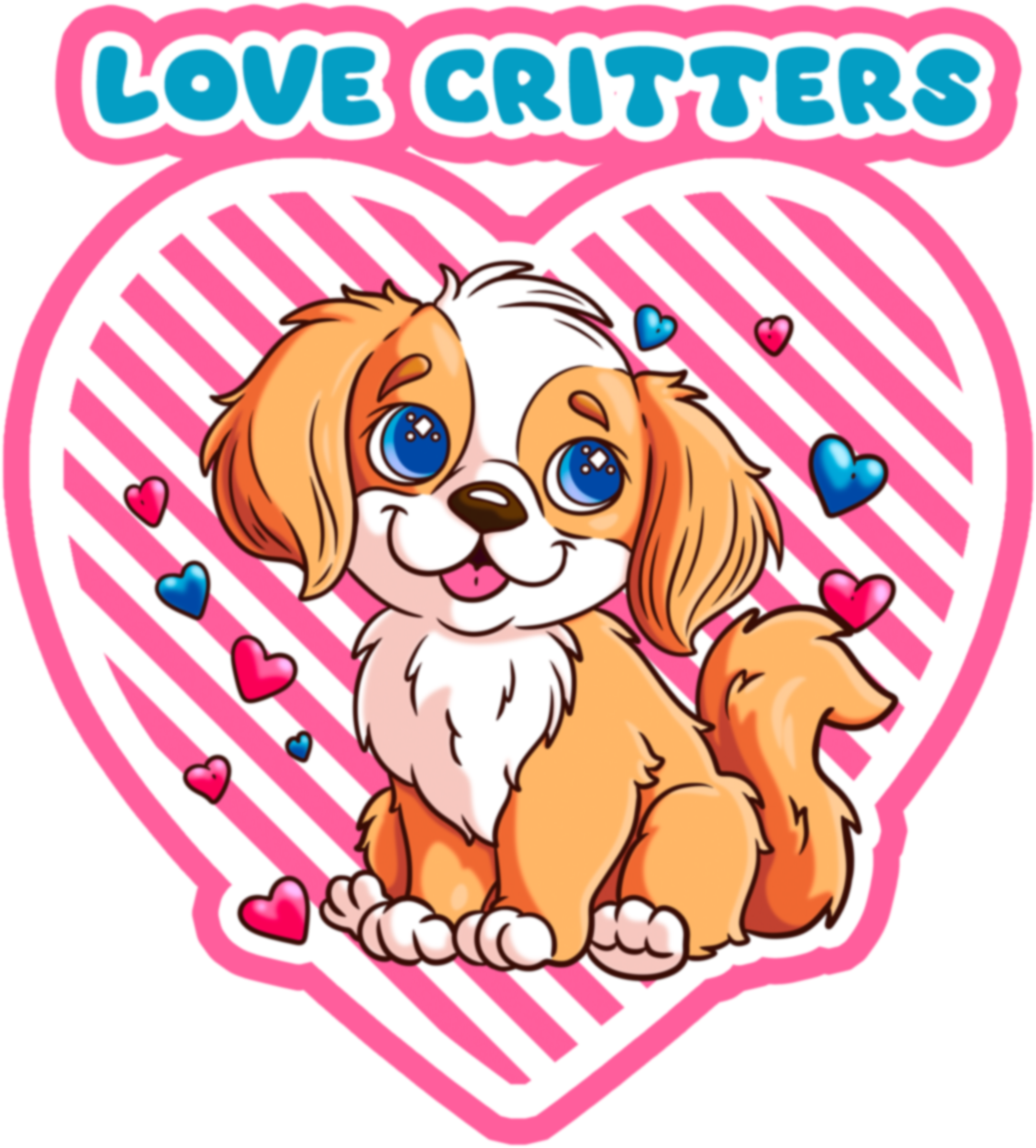 Love Critters puppy Sticker