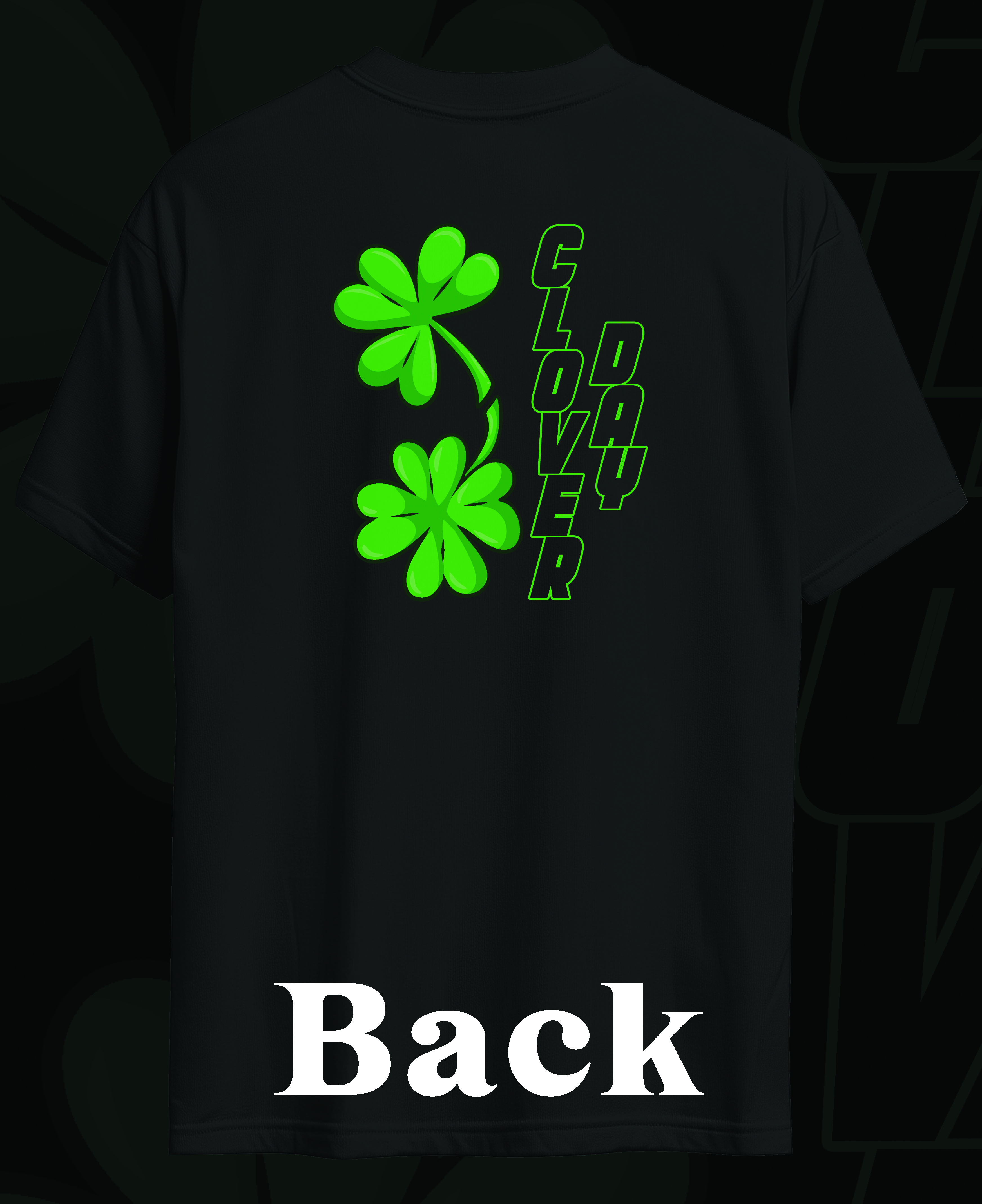 Clover Day T-Shirt Cotton Black Shirt Crewneck