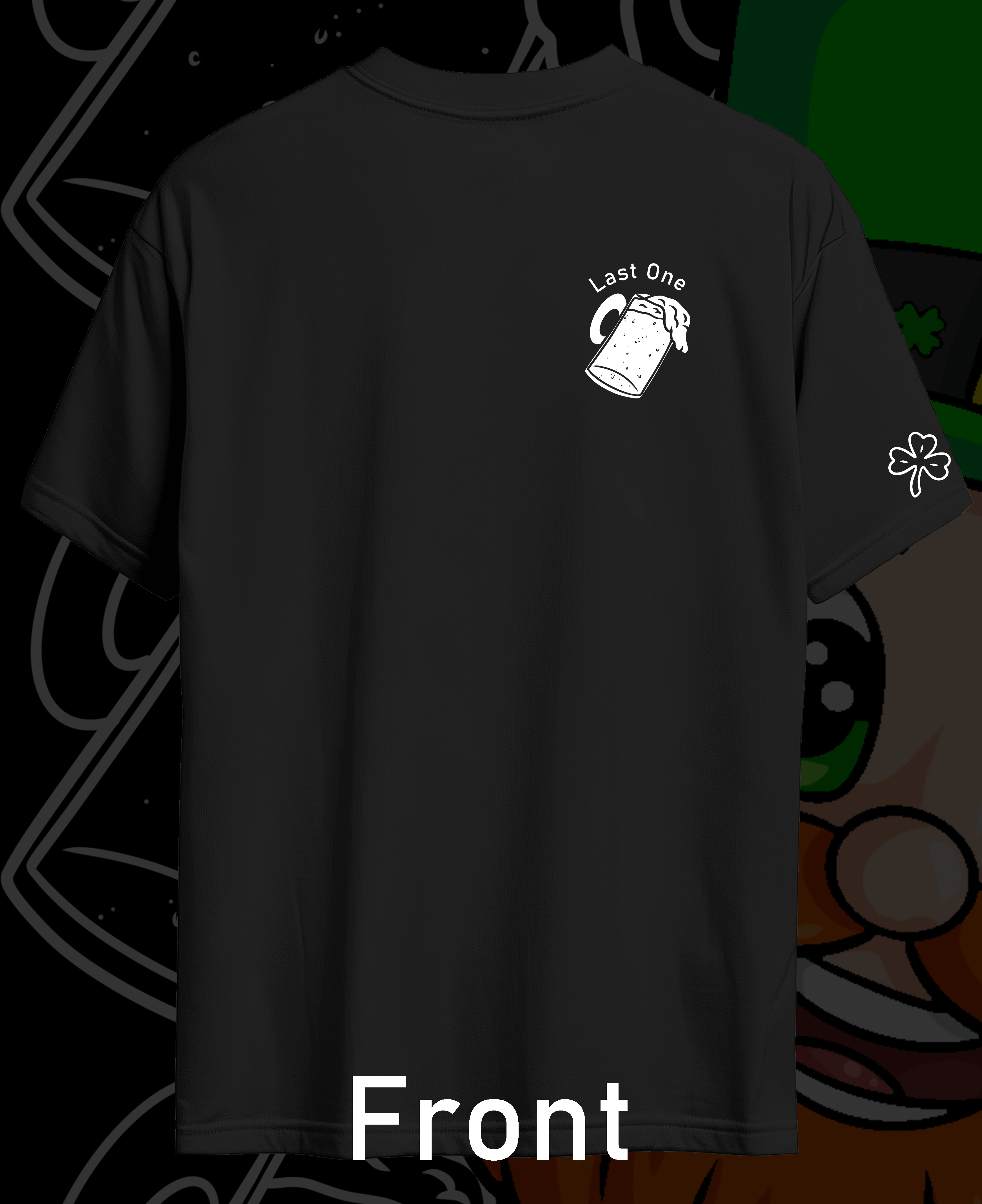 One Last Beer Graphic Cotton T Shirt Black Crewneck Party & Streetwear