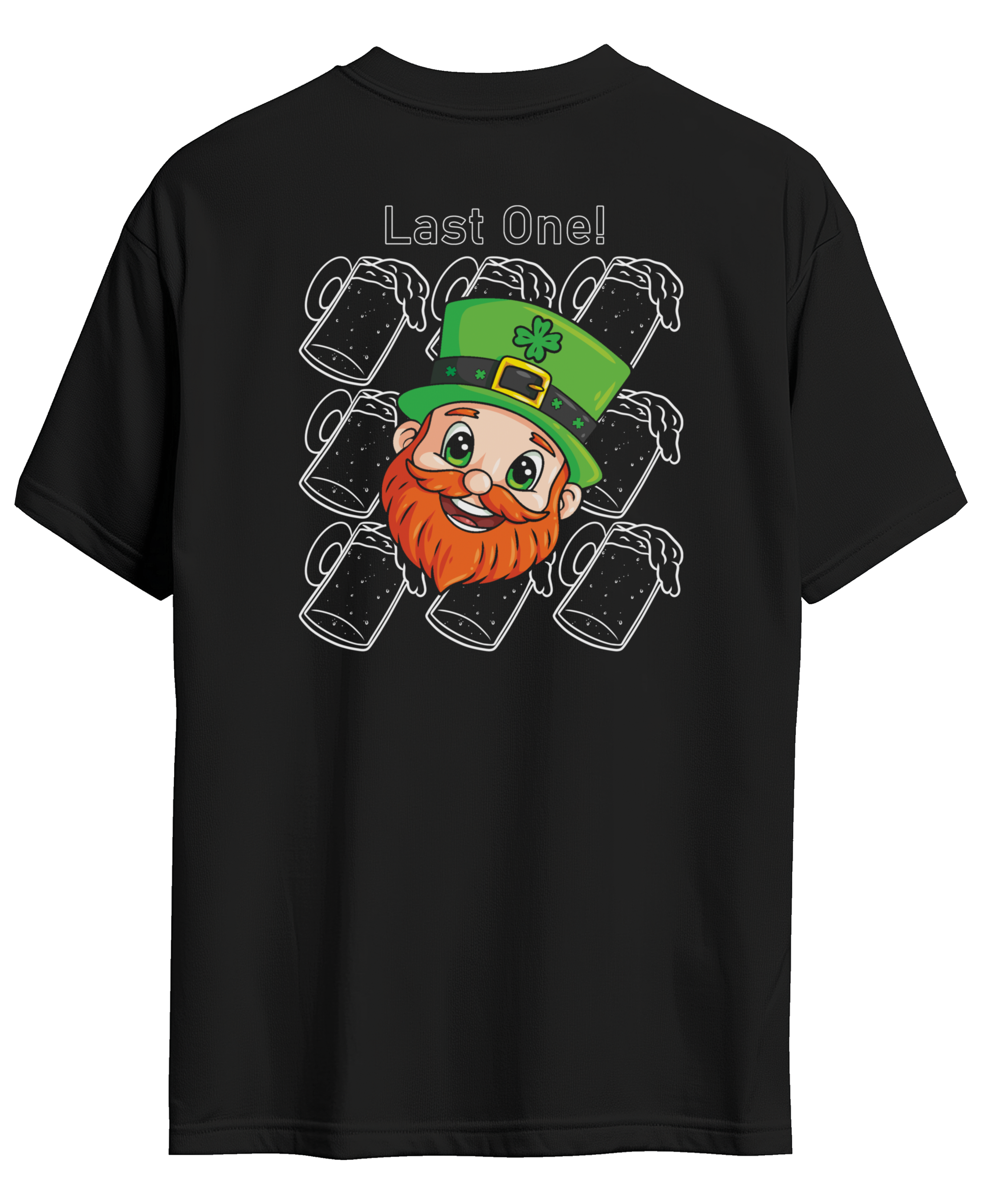 One Last Beer Graphic Cotton T Shirt Black Crewneck Party & Streetwear 