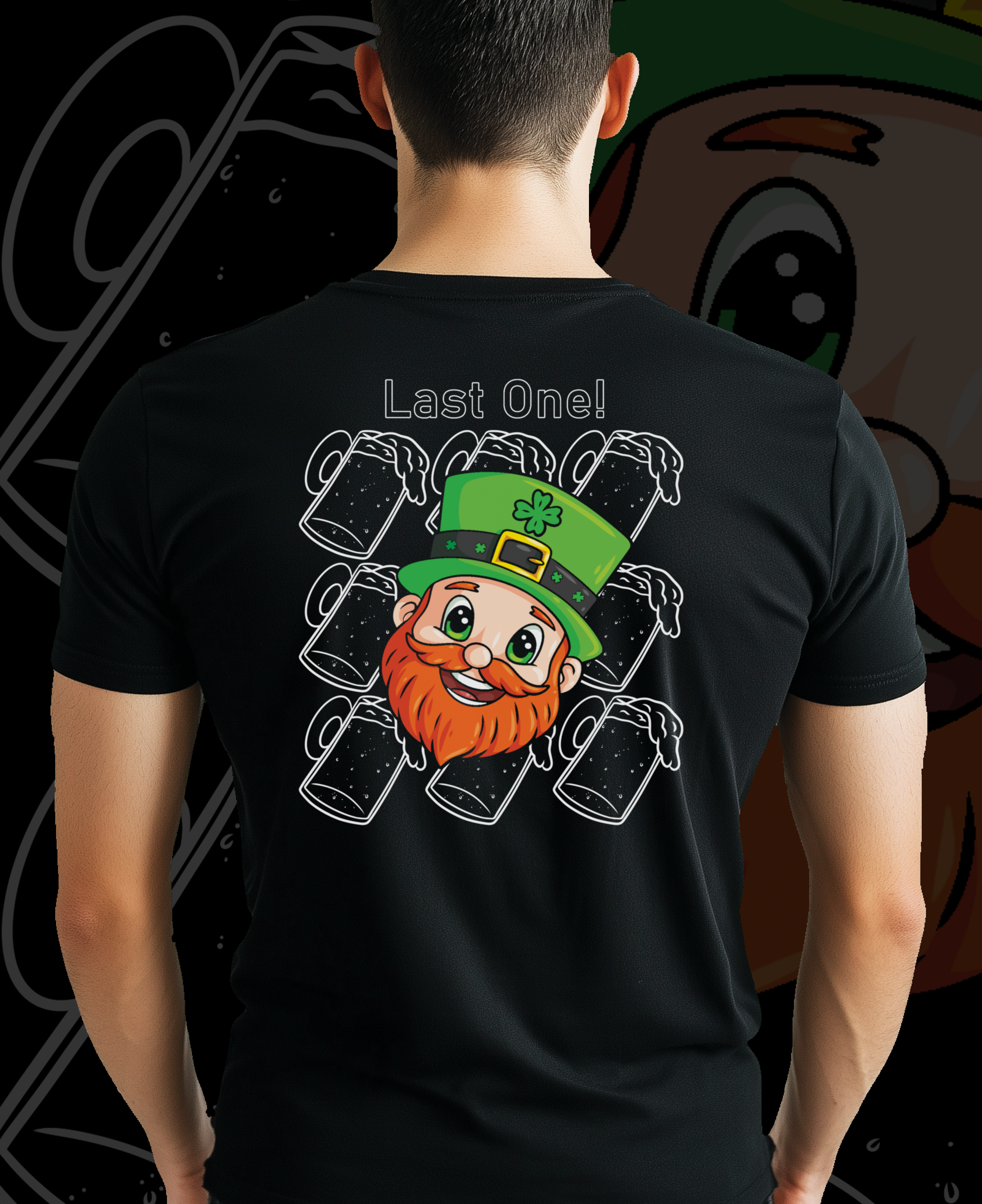 One Last Beer Graphic Cotton T Shirt Black Crewneck Party & Streetwear 