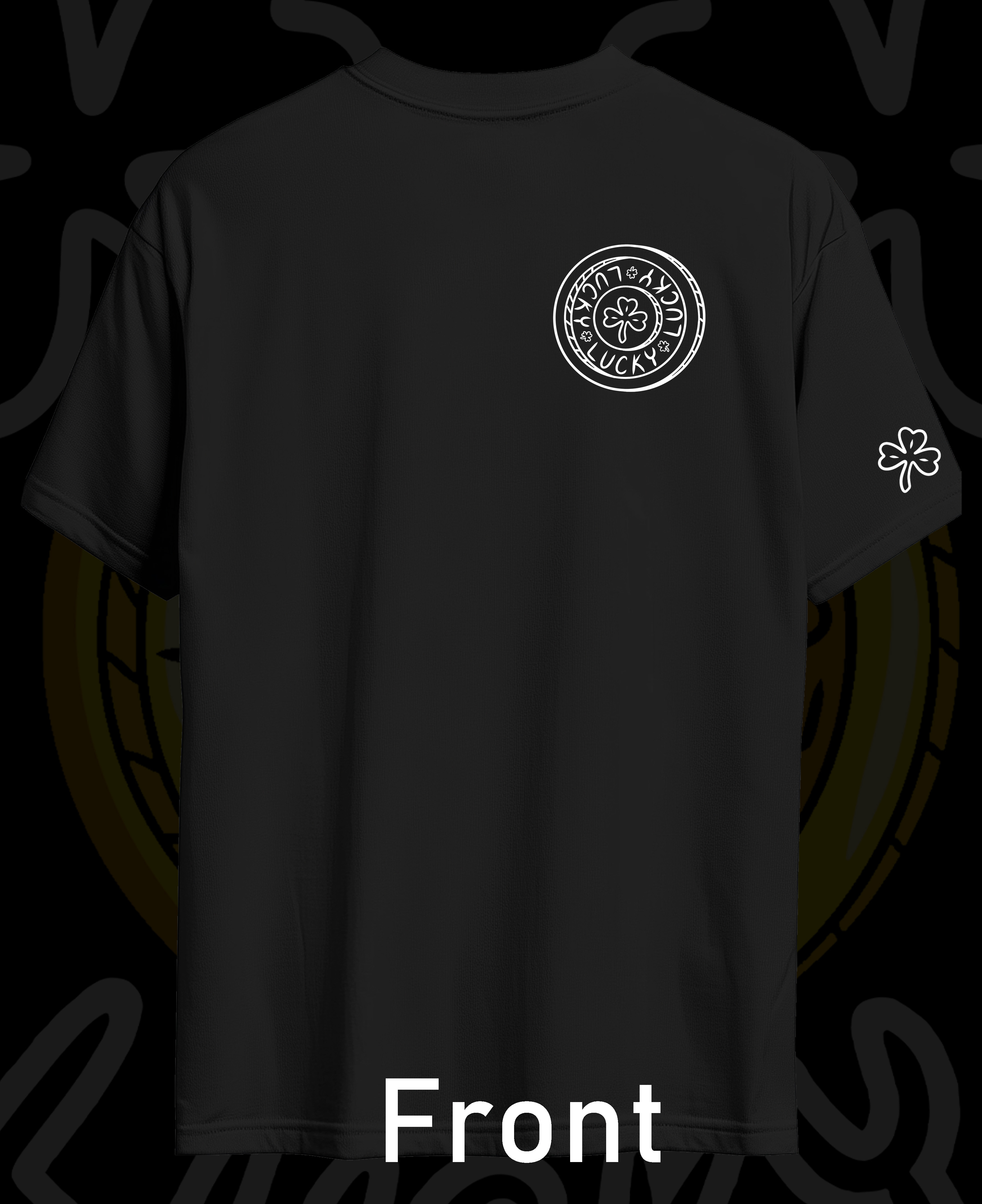 Lucky Coin Graphic Black T Shirt Holiday Saint Patrick's Day Cotton Streetwear & Party