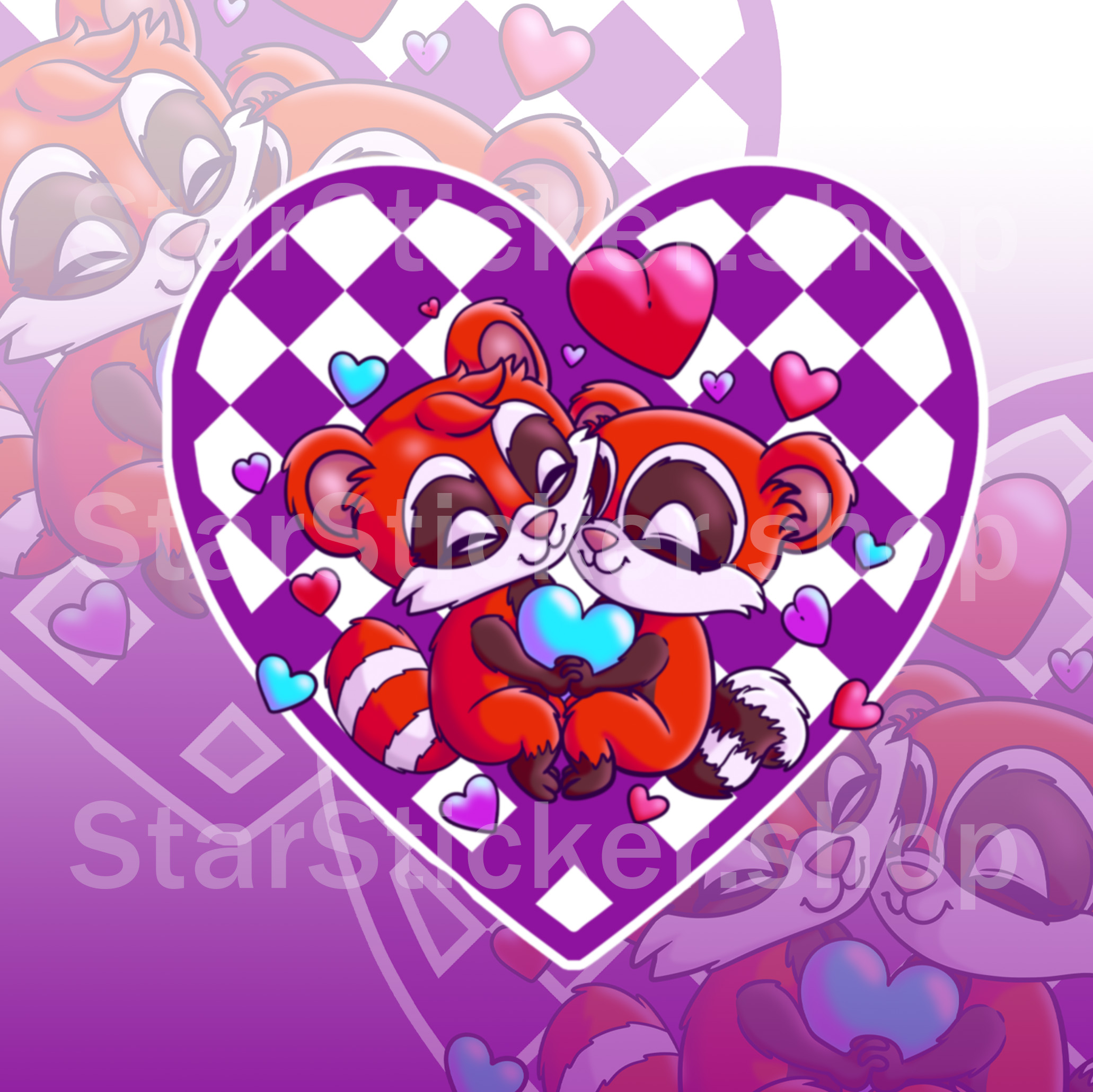 Love Critters Red Panda Sticker