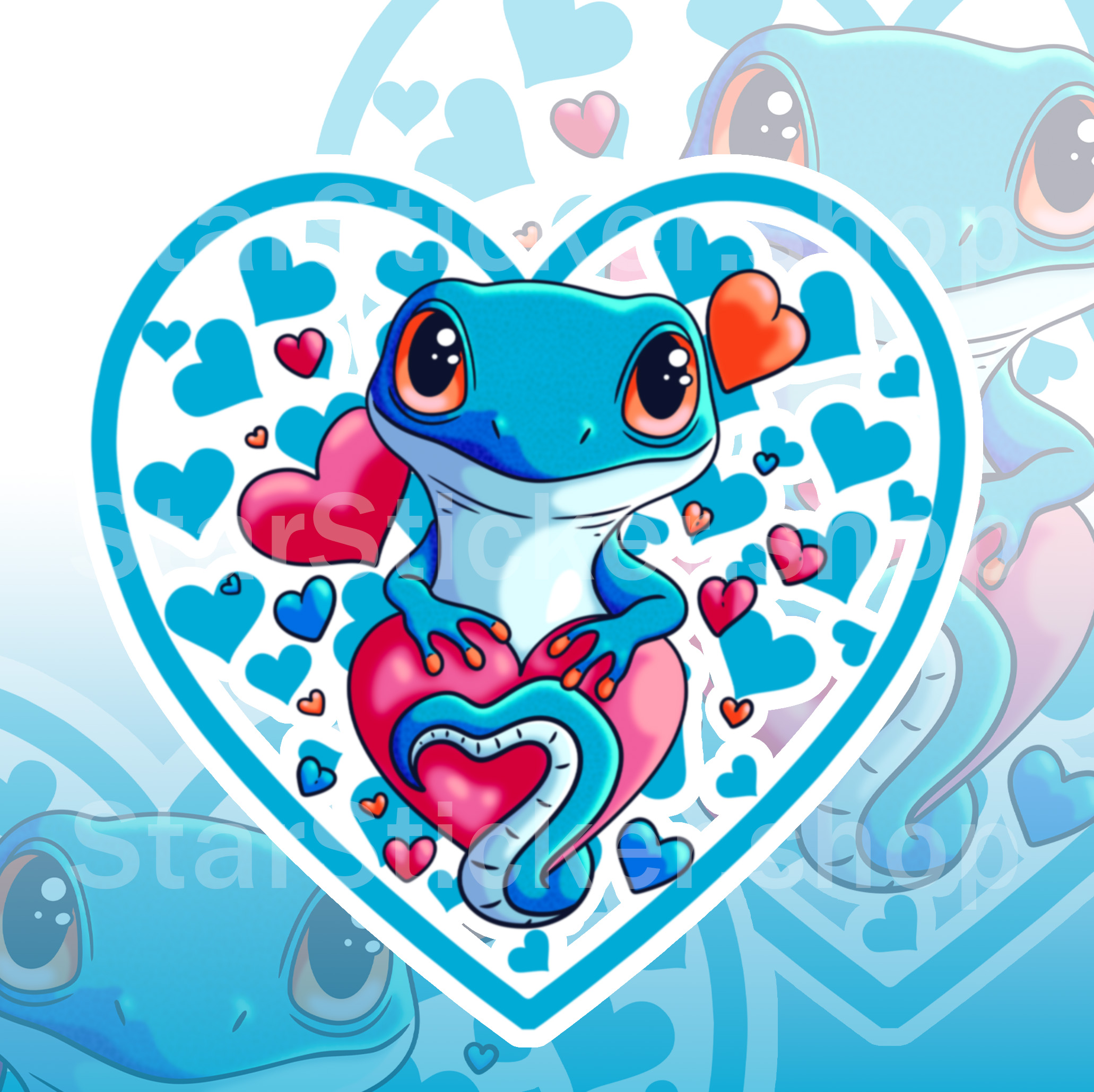 Love Critters Lizard Sticker