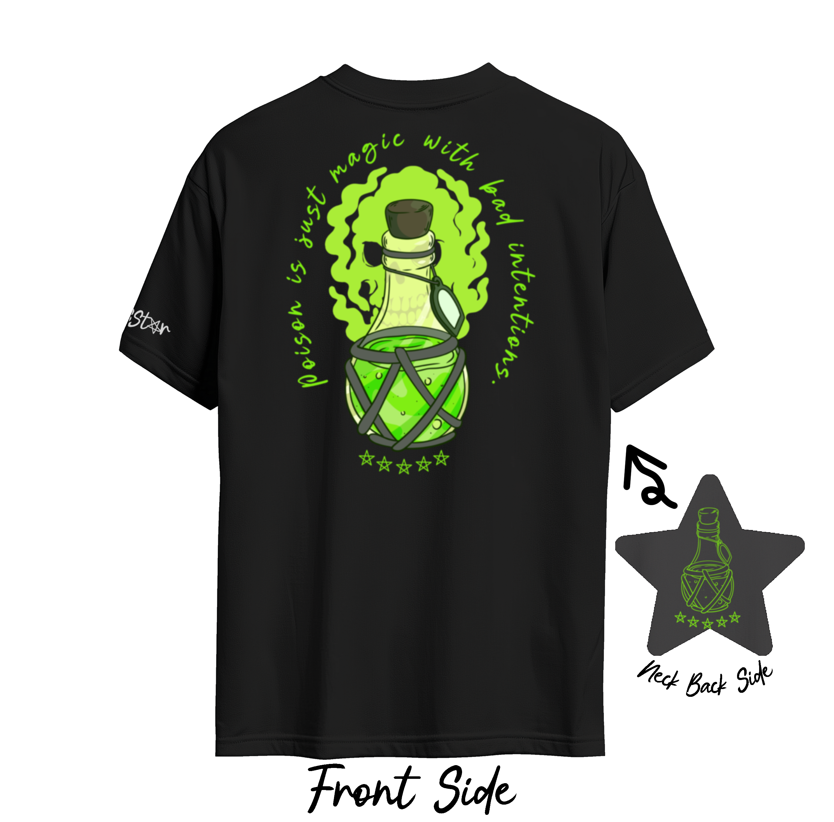 Poison is just magic with bad intentions tee shirt Green potion