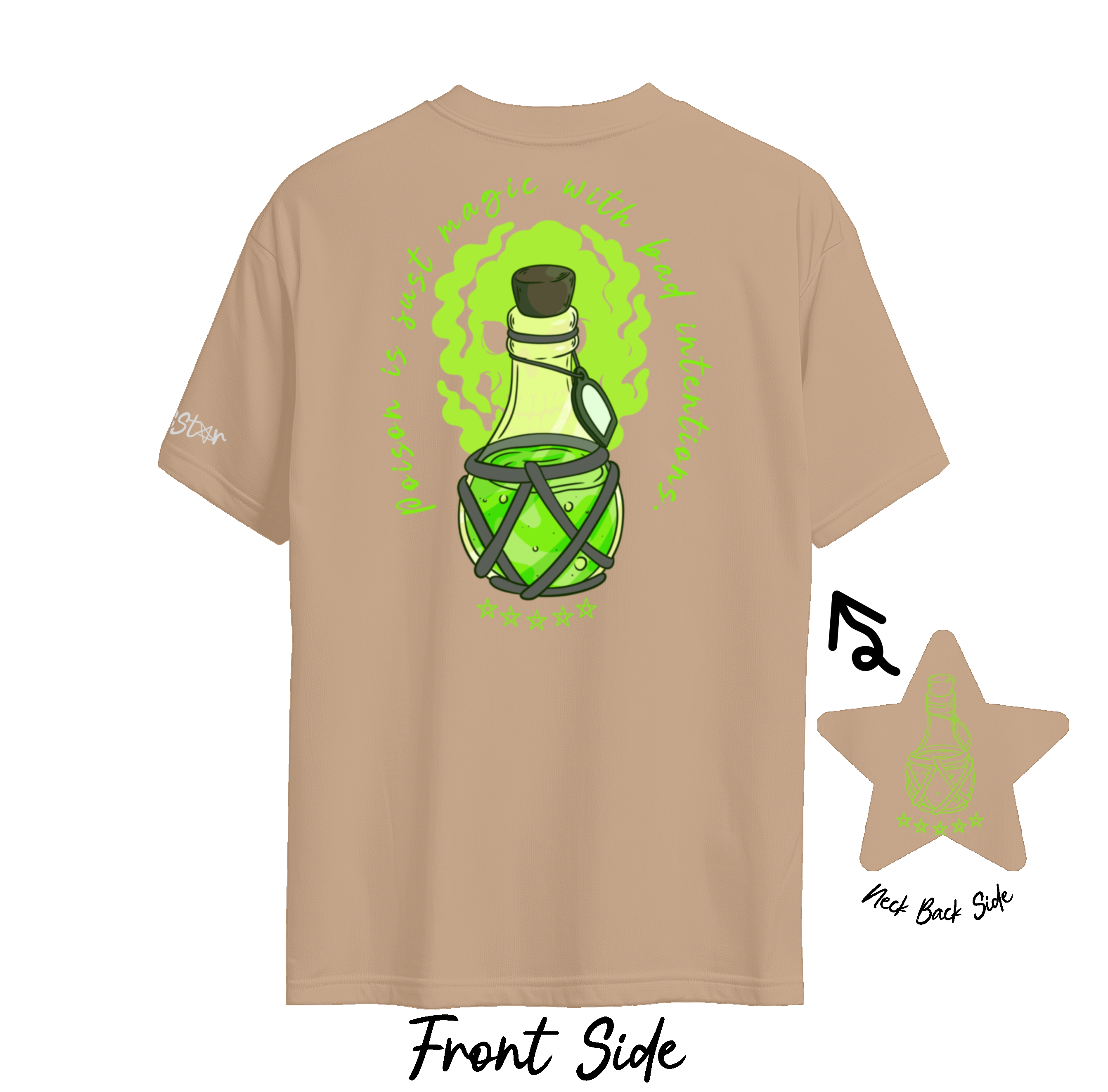 Poison is just magic with bad intentions tee shirt Green potion