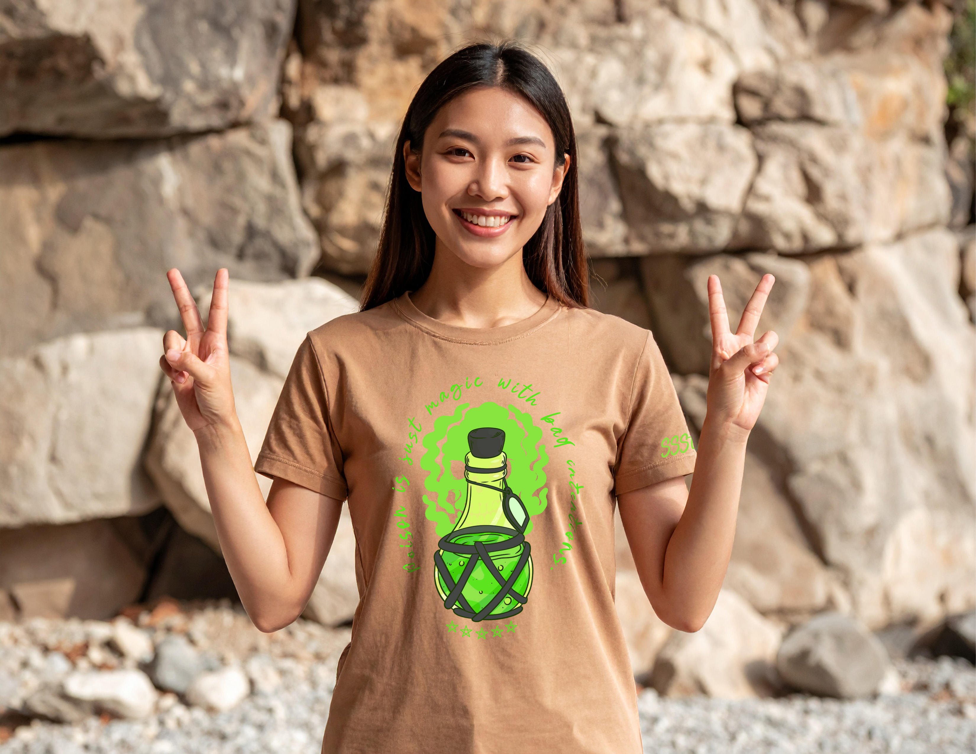 Poison is just magic with bad intentions tee shirt Green potion