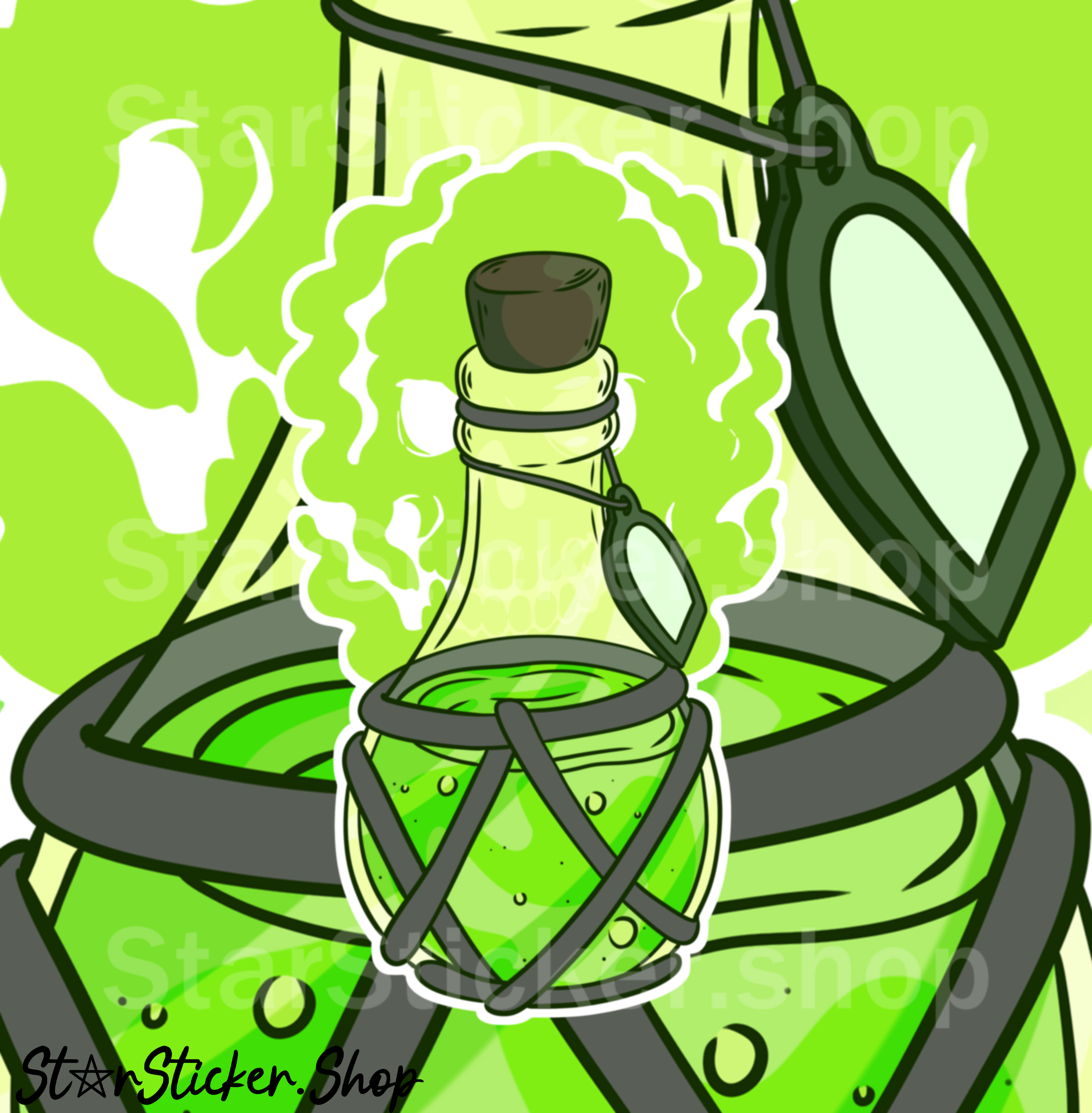 Green Poison Potion Elixer Sticker