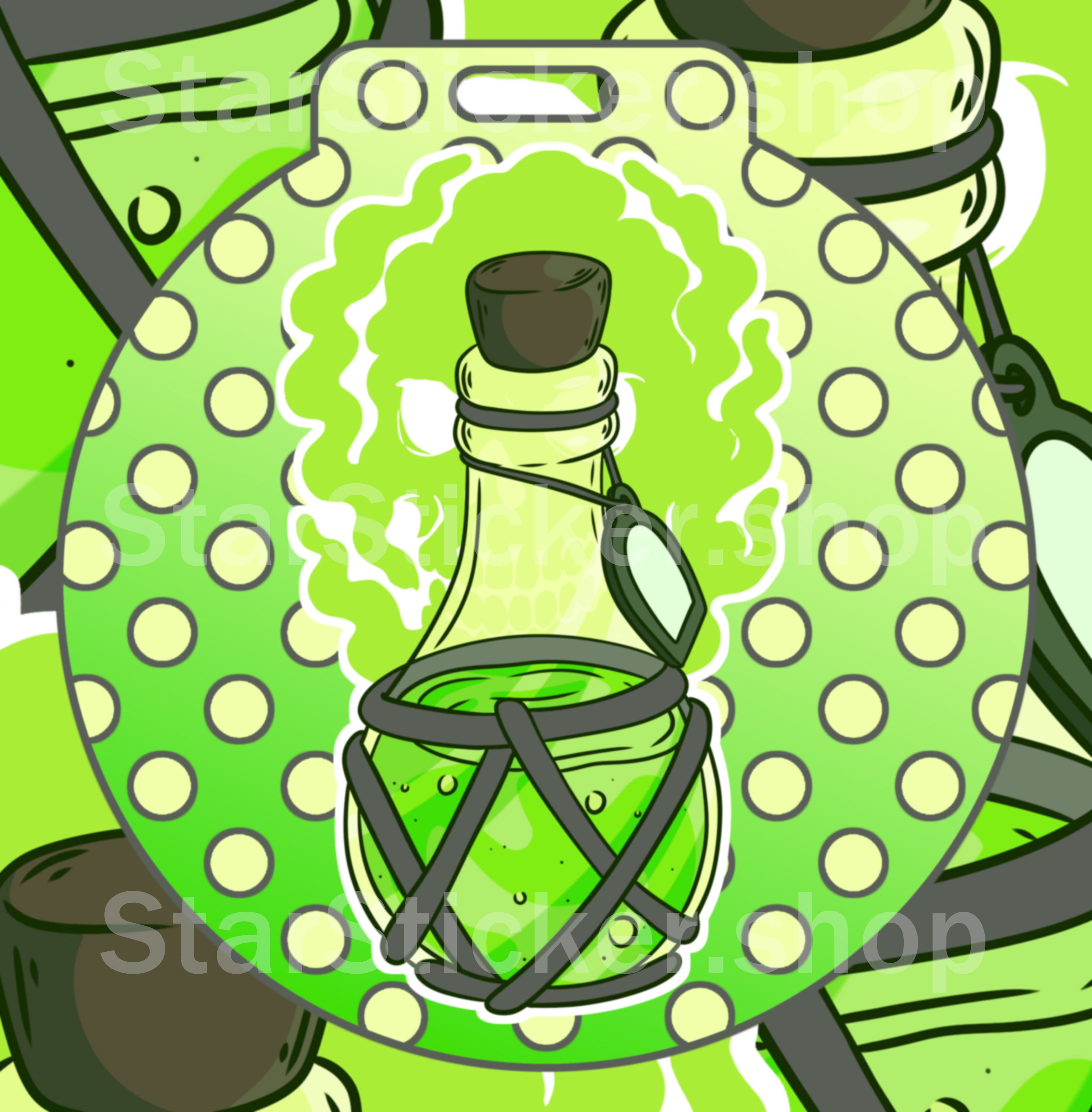 Green Poison Potion Elixer Sticker