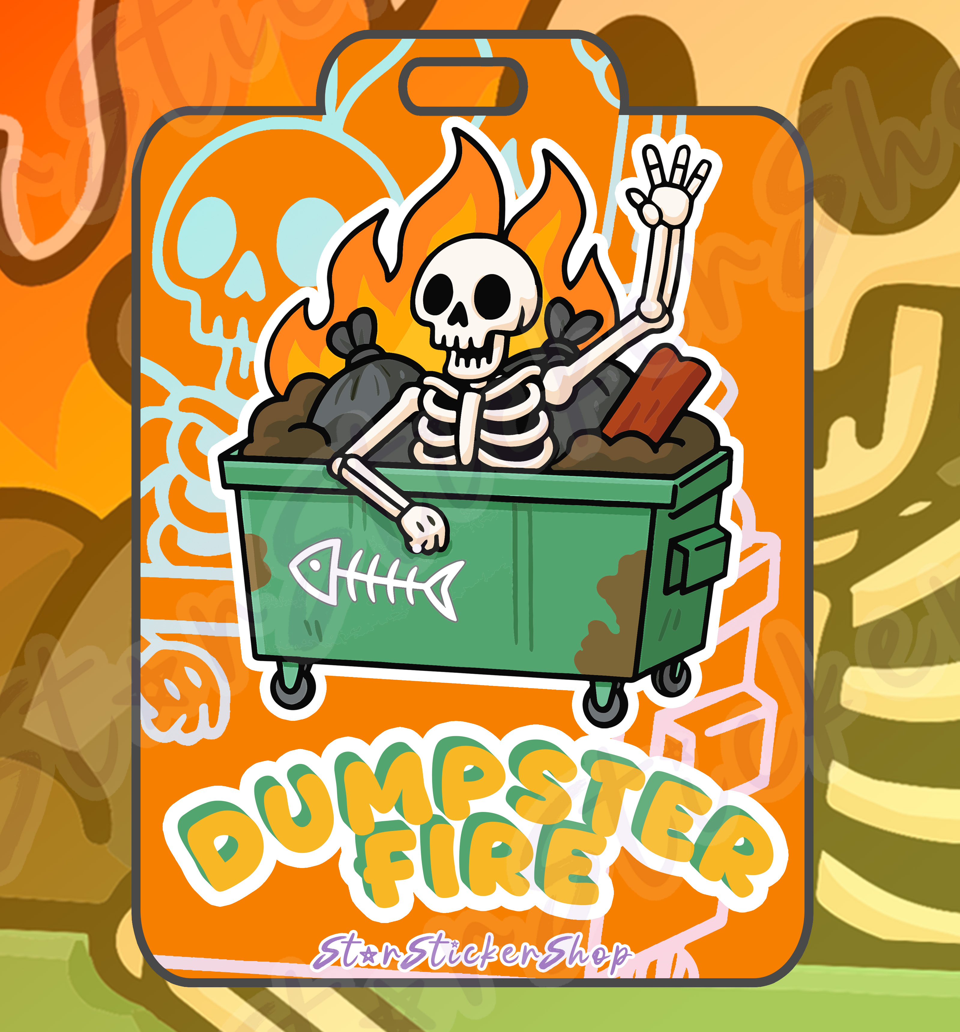"Everything's Fine!" Dumpster Fire Sticker