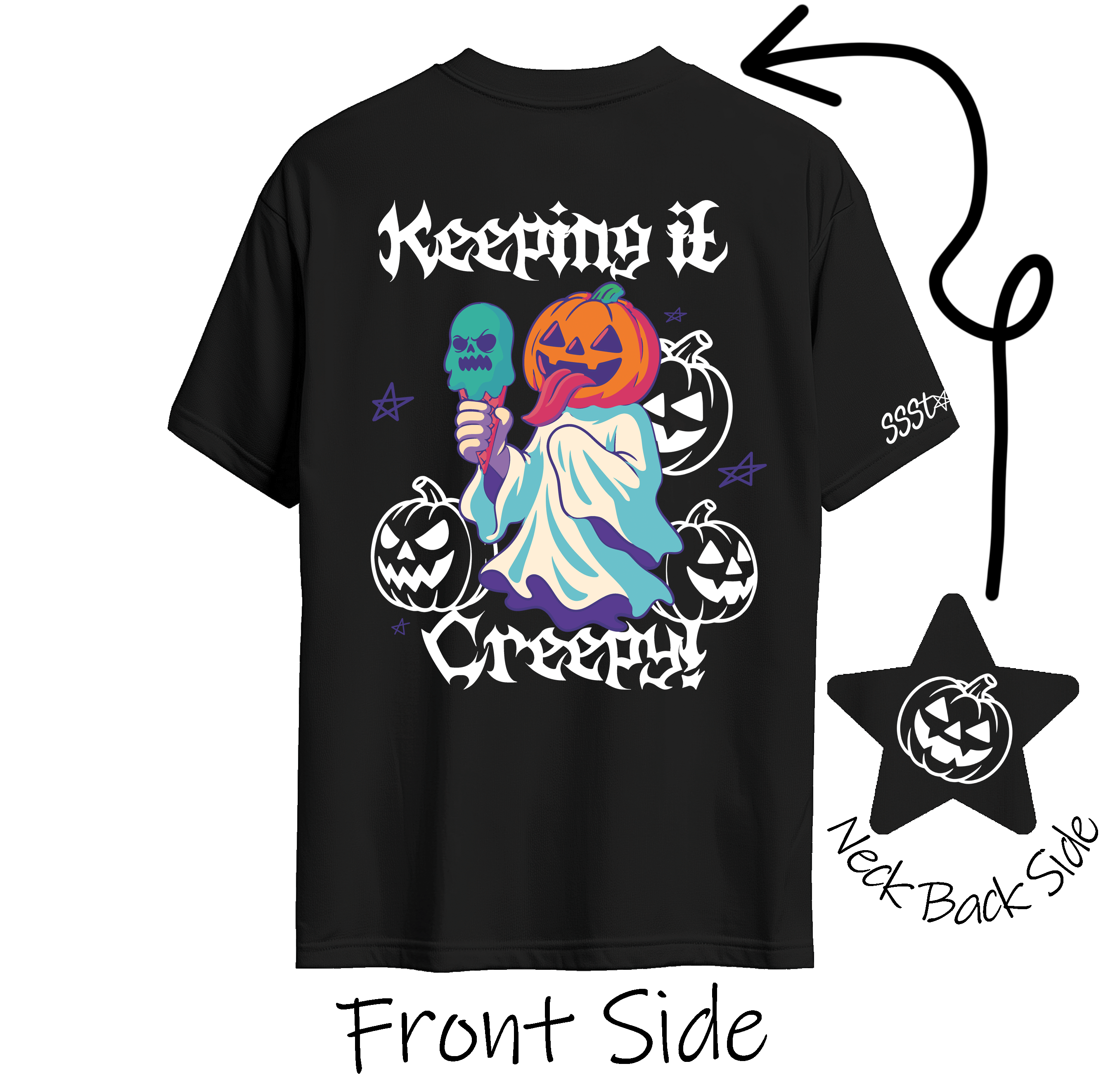 Halloween Jack o lanter Ice cream time Keeping it creepy T shirt