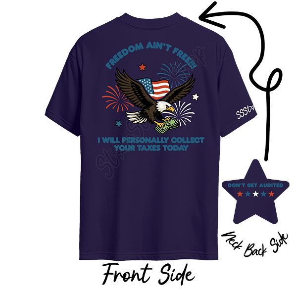 Patriotic Tax Eagle: Freedom’s Least Fun Accountant Tee Shirt