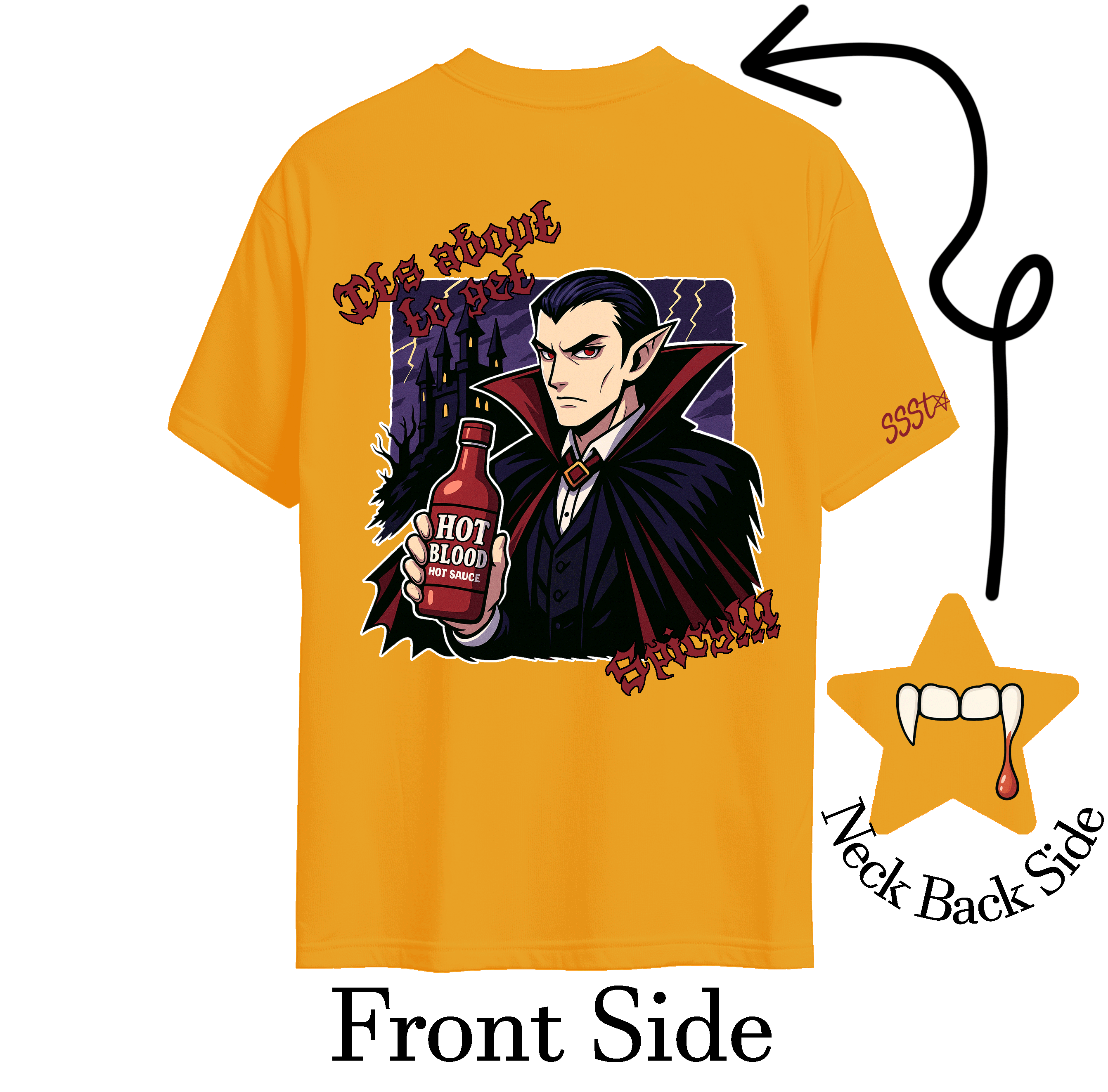 Time to spicy things up Dracula hot sauce funny t shirt