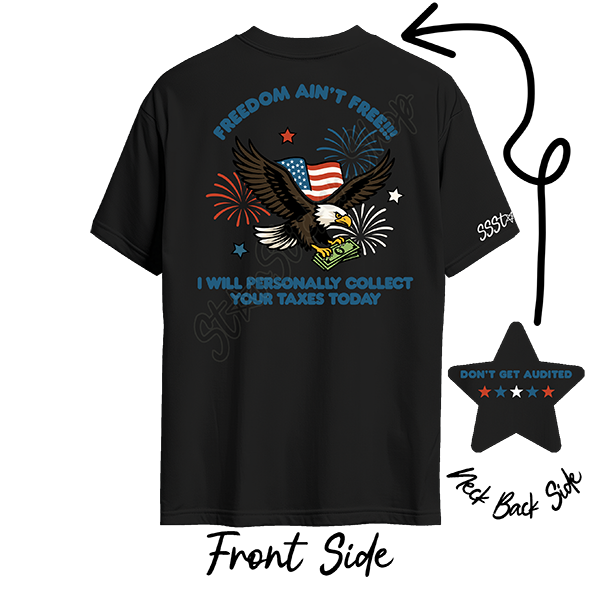 Patriotic Tax Eagle: Freedom’s Least Fun Accountant Tee Shirt