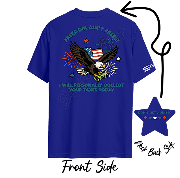 Patriotic Tax Eagle: Freedom’s Least Fun Accountant Tee Shirt