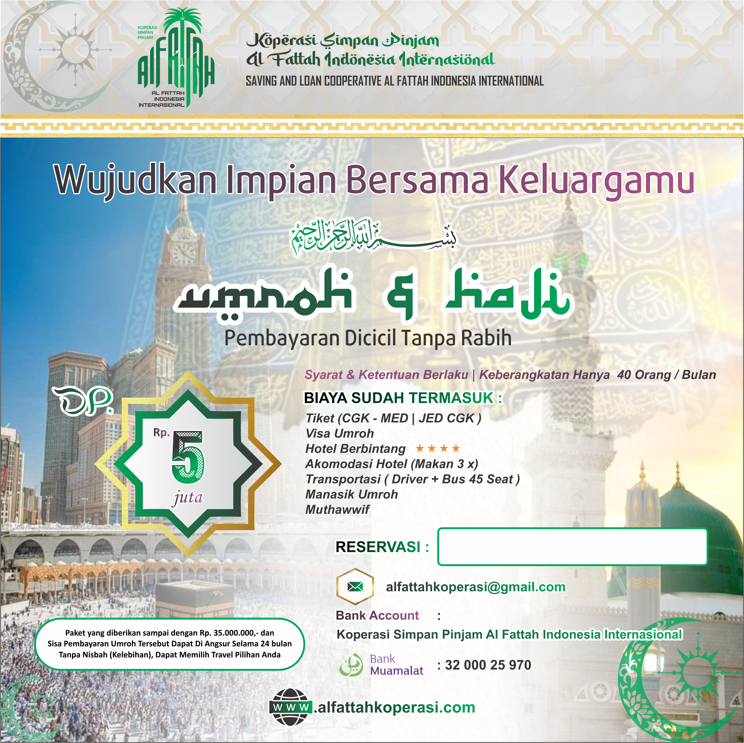 Jenis Tabungan Kebutuhan Rohani Ibadah Umroh