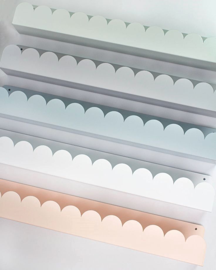 Scalloped Wall Bookshelves