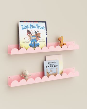 Scalloped Wall Bookshelves