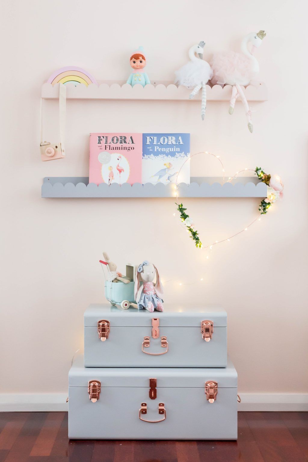 Scalloped Wall Bookshelves