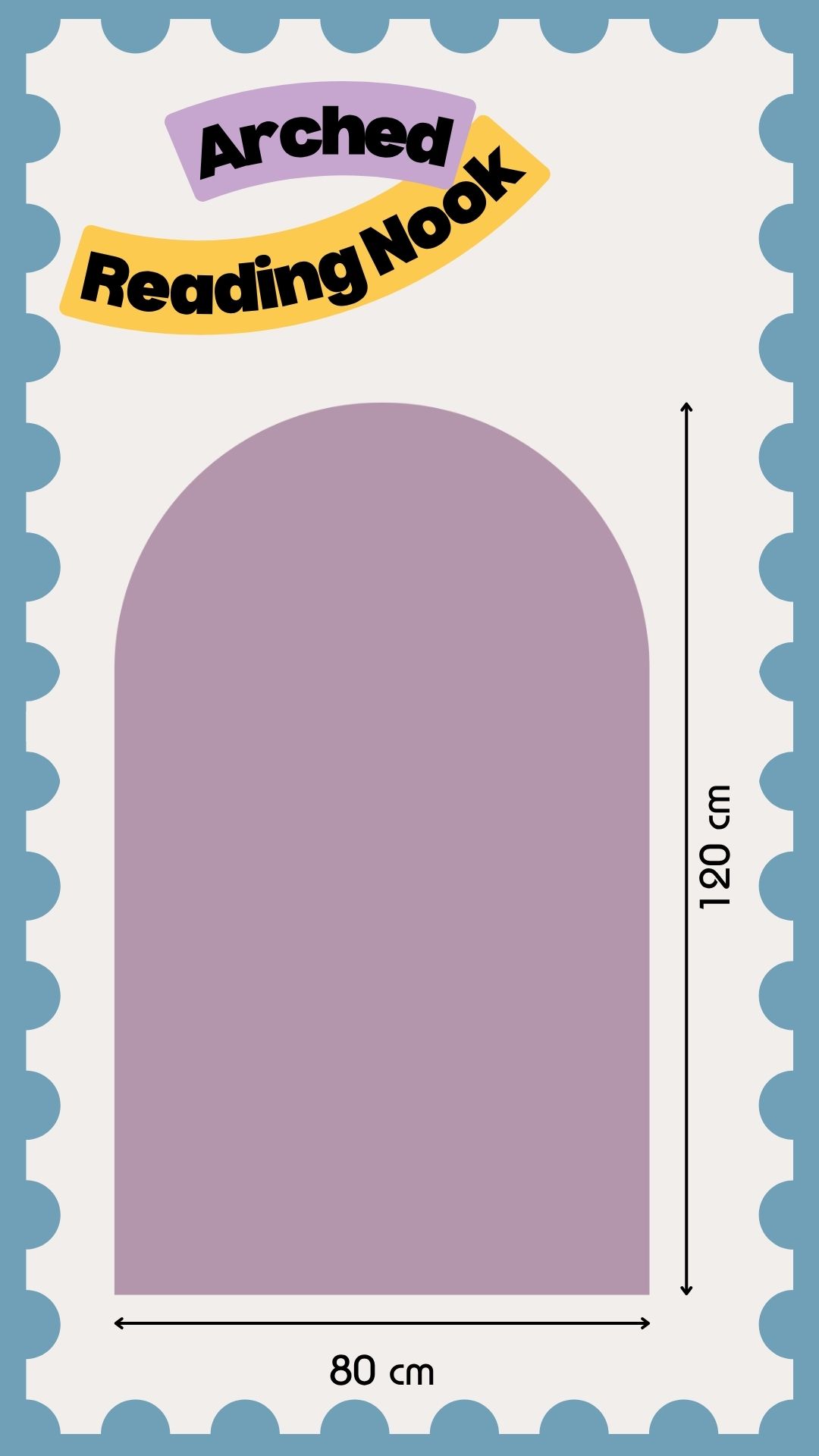 Arched Reading Nook Bundle | مجموعة زاوية القراءة - ستيكر حائط مع ارفف