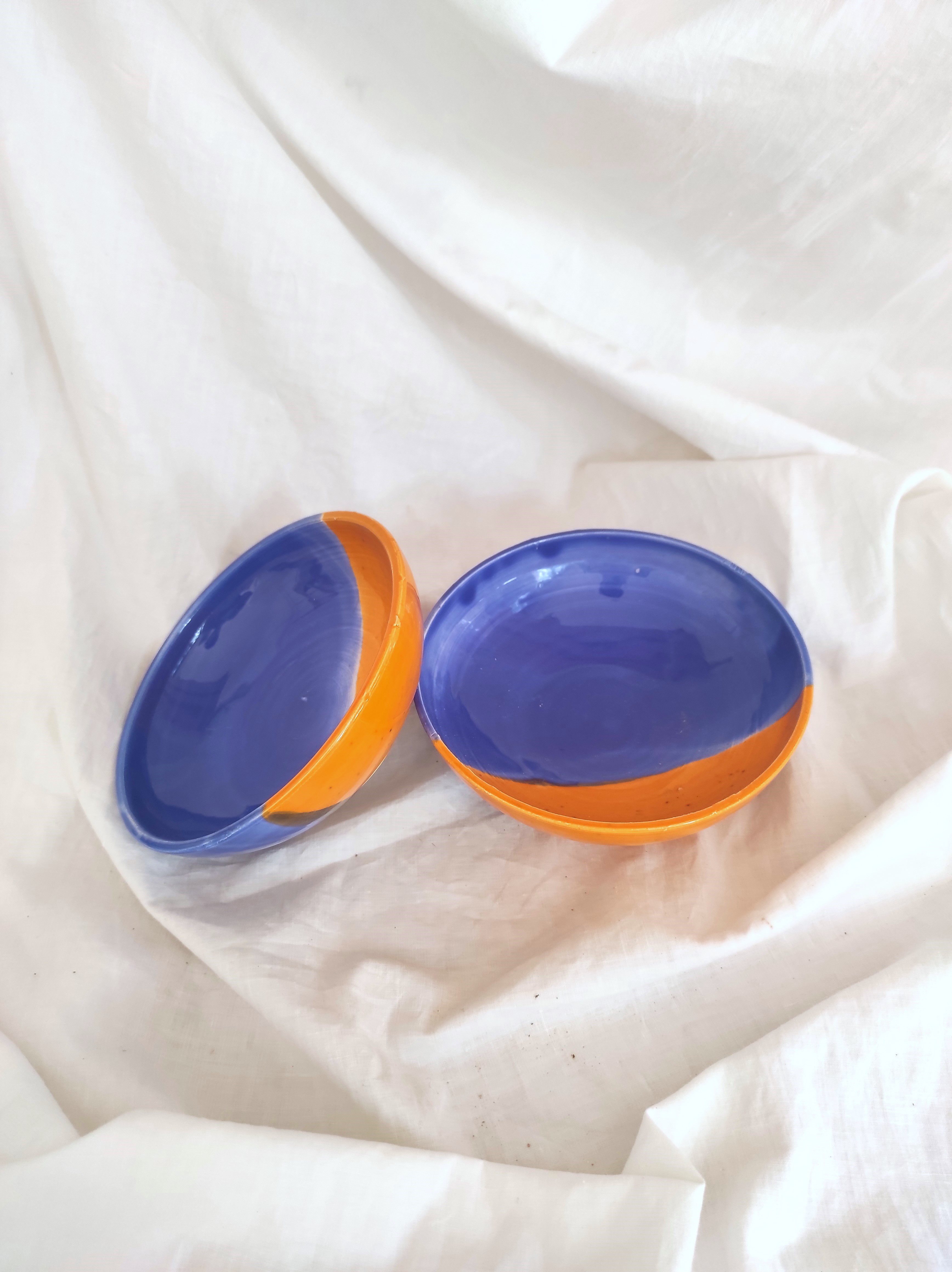 Assiette apéritif rayée